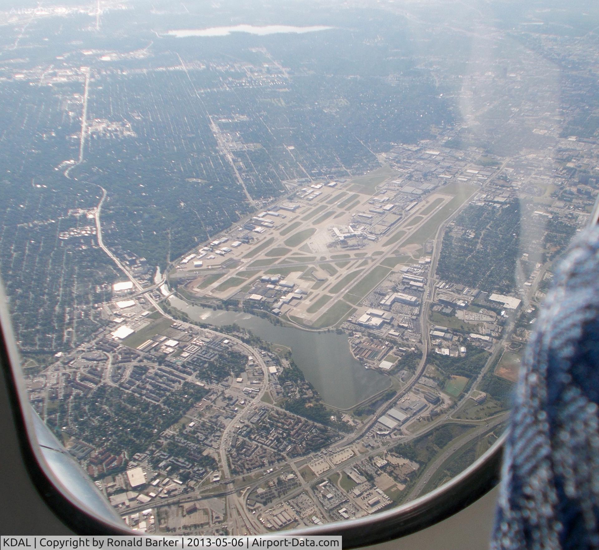 Dallas Love Field Airport (DAL) - Dallas Love Field as seen on approach to DFW