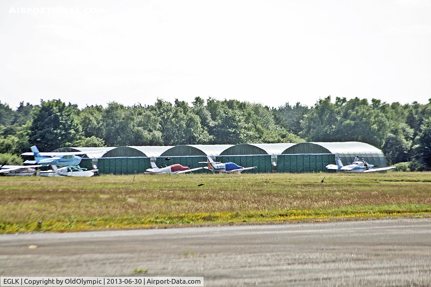 Blackbushe Airport, Camberley, England United Kingdom (EGLK) - New hangarage in place in aircraft park