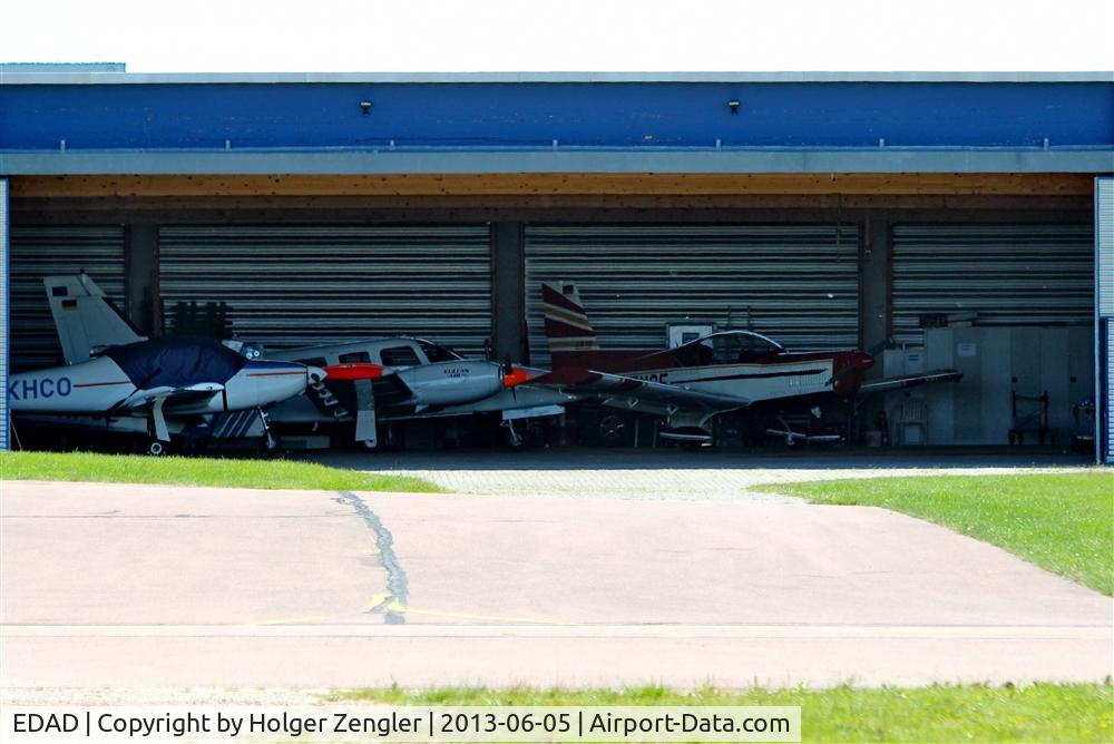 Dessau Airport, Dessau Germany (EDAD) - Small birds hangar at Dessau airfield....