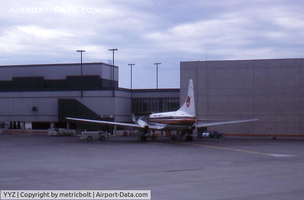 Toronto Pearson International Airport (Toronto/Lester B. Pearson International Airport, Pearson Airport), Toronto, Ontario Canada (YYZ) - Great Lakes CV-580, YYZ terminal 2 ,1977