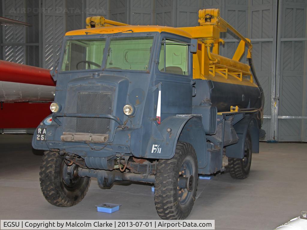 Duxford Airport, Cambridge, England United Kingdom (EGSU) - World War II RAF fuel bowser, Imperial War Museum Duxford, July 2013.