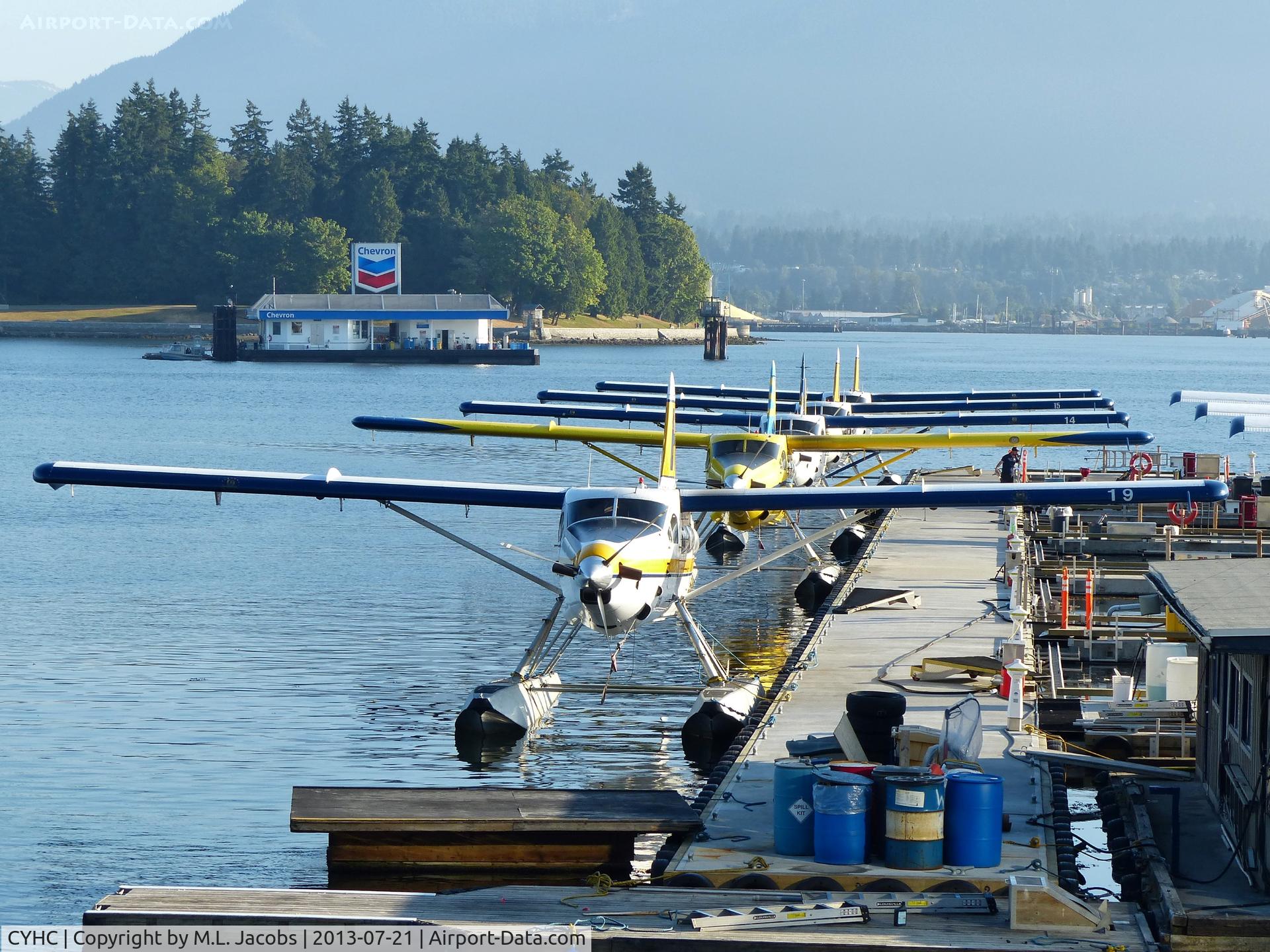 Vancouver Harbour Water Airport (Vancouver Coal Harbour Seaplane Base), Vancouver, British Columbia Canada (CYHC) - A quiet Sunday morning overlooking Harbour Air terminal in Coal Harbour.