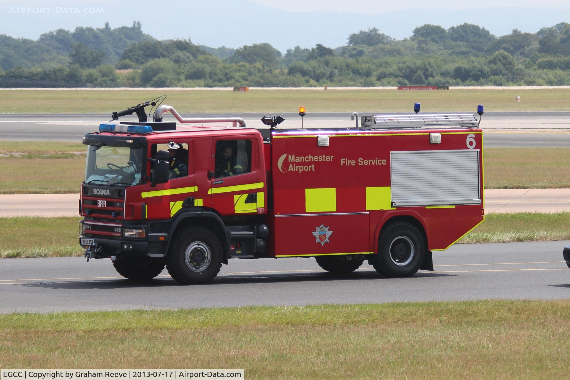 Manchester Airport, Manchester, England United Kingdom (EGCC) - Manchester Airport Fire Service.