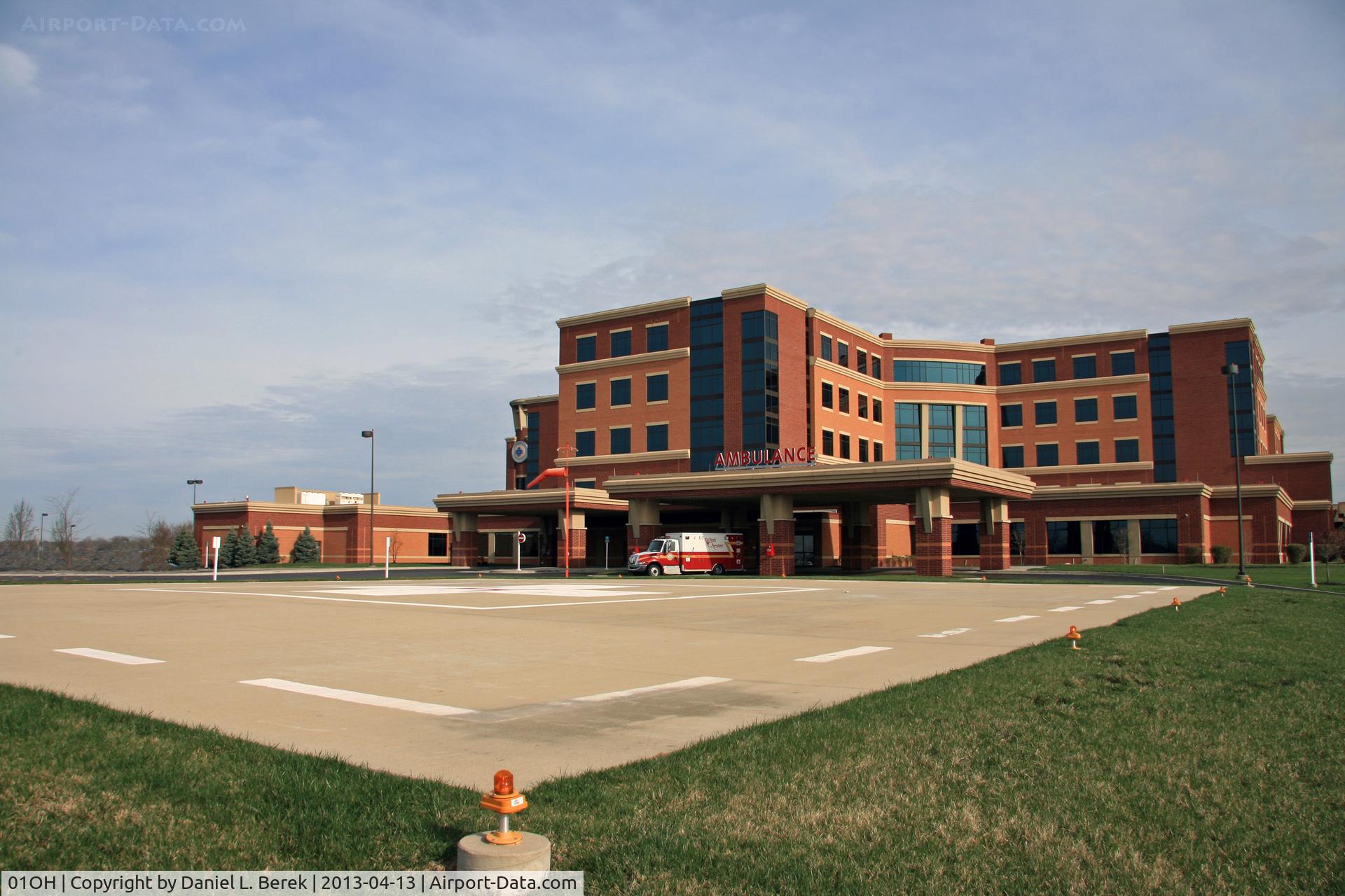 Atrium Medical Center Heliport (01OH) - This hospital Medevac heliport is located near Middletown, OH, between Dayton and Cincinnati.