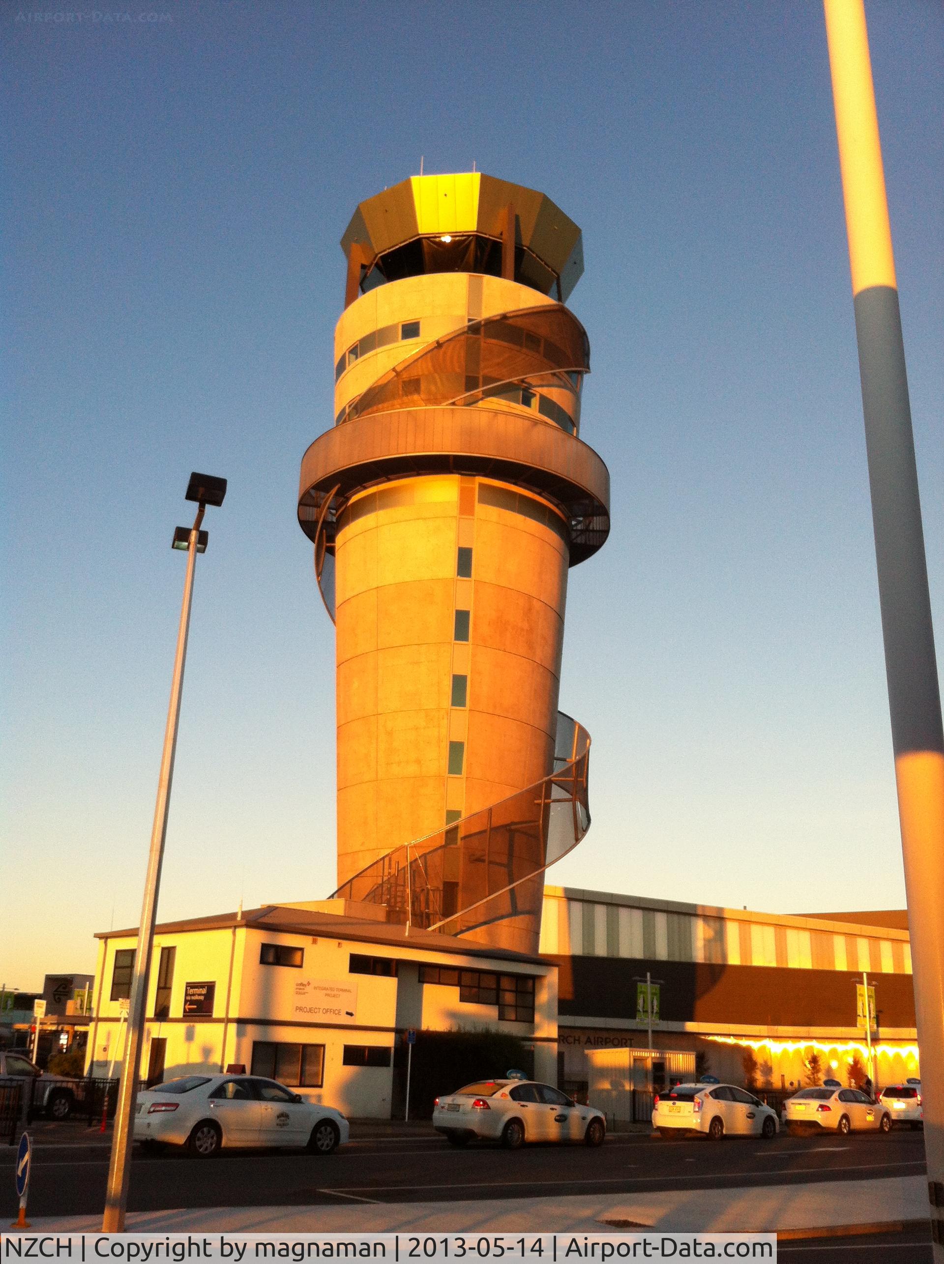 Christchurch International Airport, Christchurch New Zealand (NZCH) - Tower in crisp morning sun