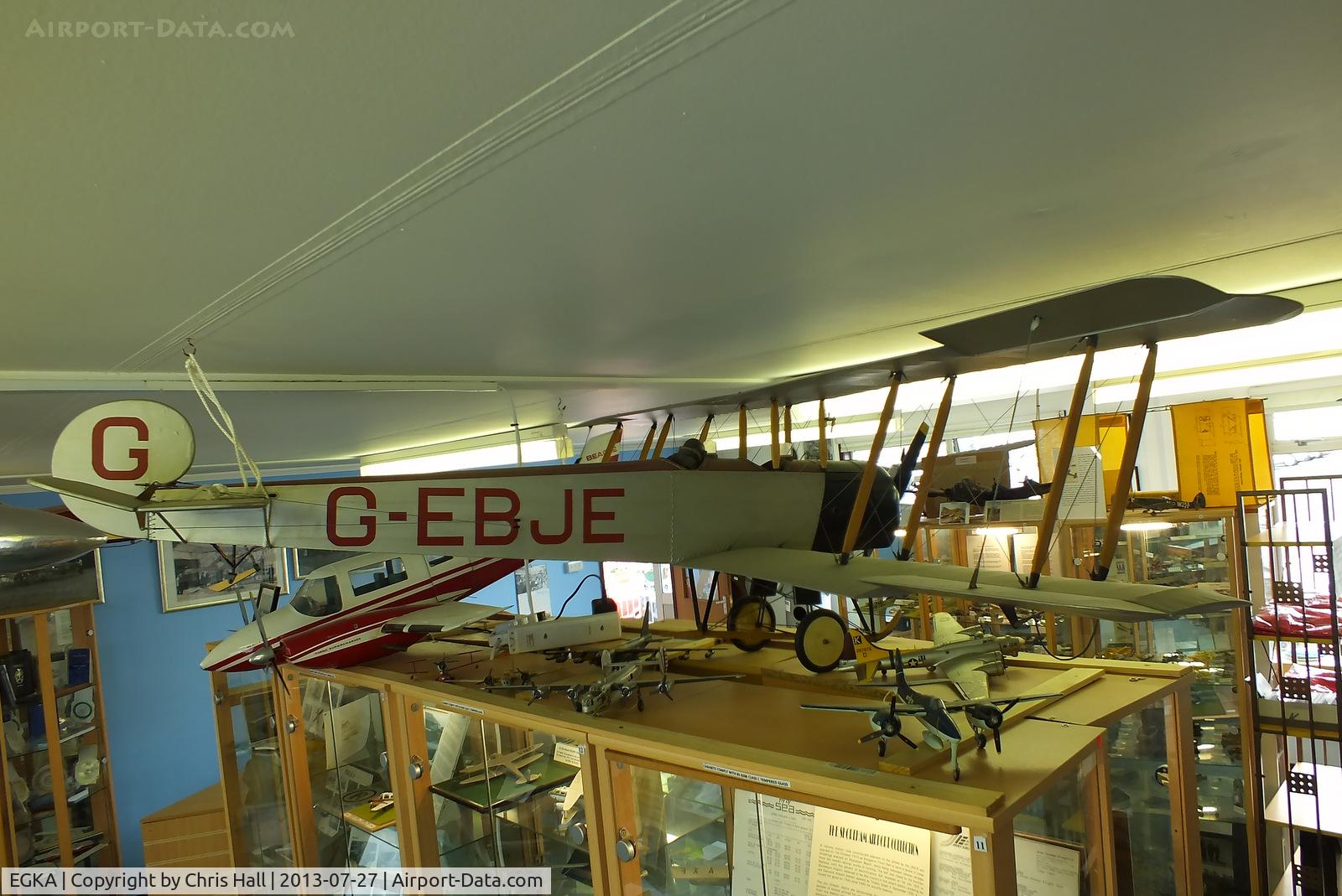 Shoreham Airport, Shoreham United Kingdom (EGKA) - large scale model of an Avro 504K in the Shoreham Airport visitors center