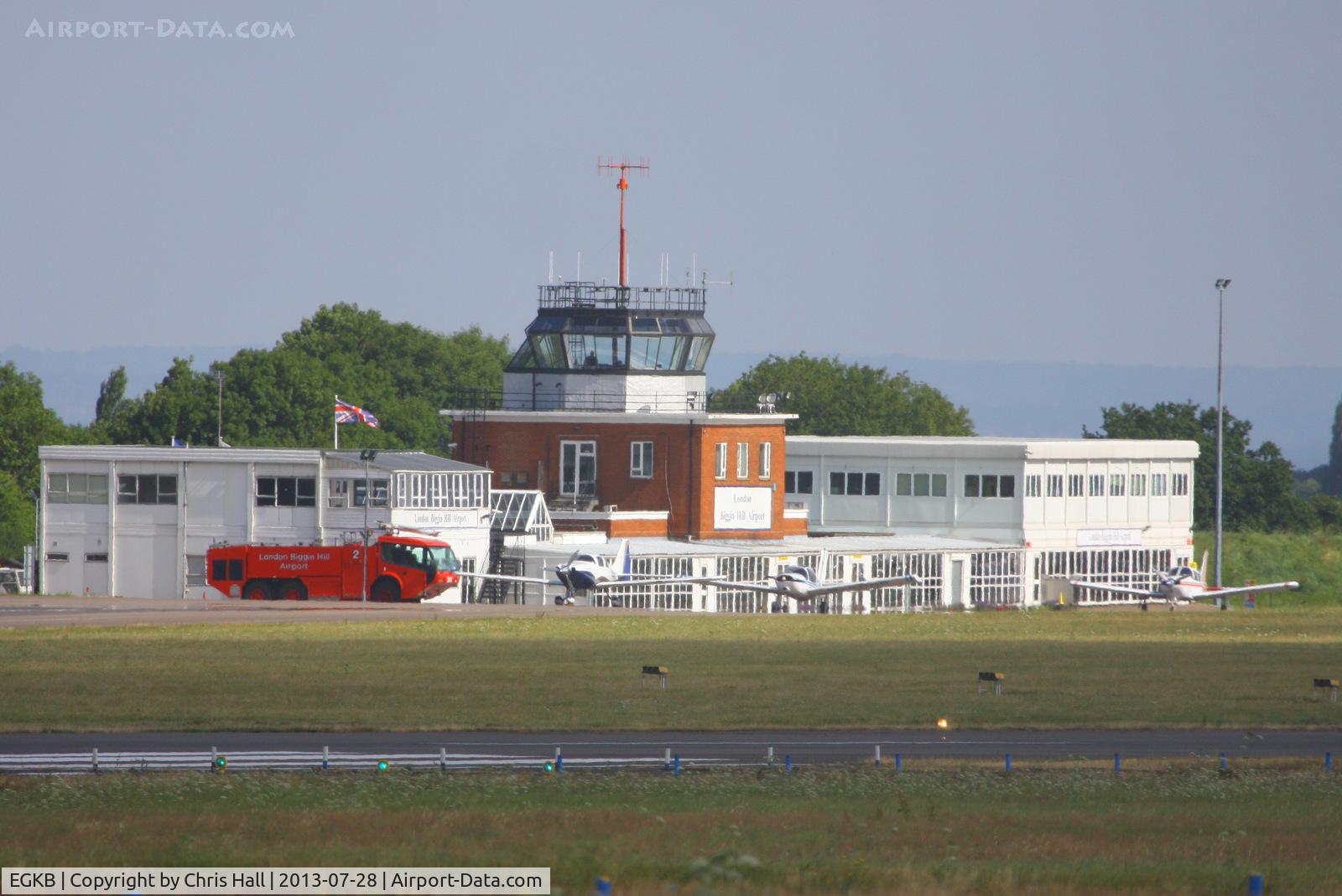 London Biggin Hill Airport, London, England United Kingdom (EGKB) - Biggin Hill tower and terminal building