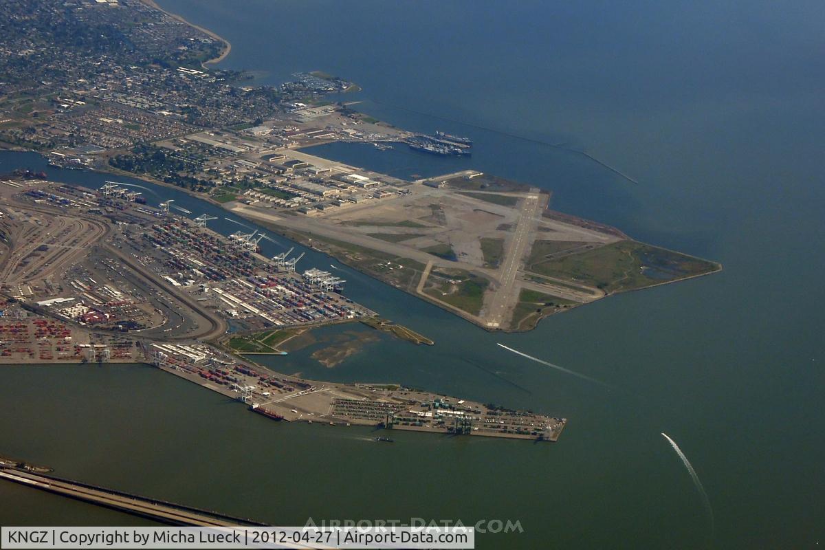 NGZ Airport - No longer active airport Alameda, CA (taken from LH's A380-800 D-AIMA, SFO-FRA)