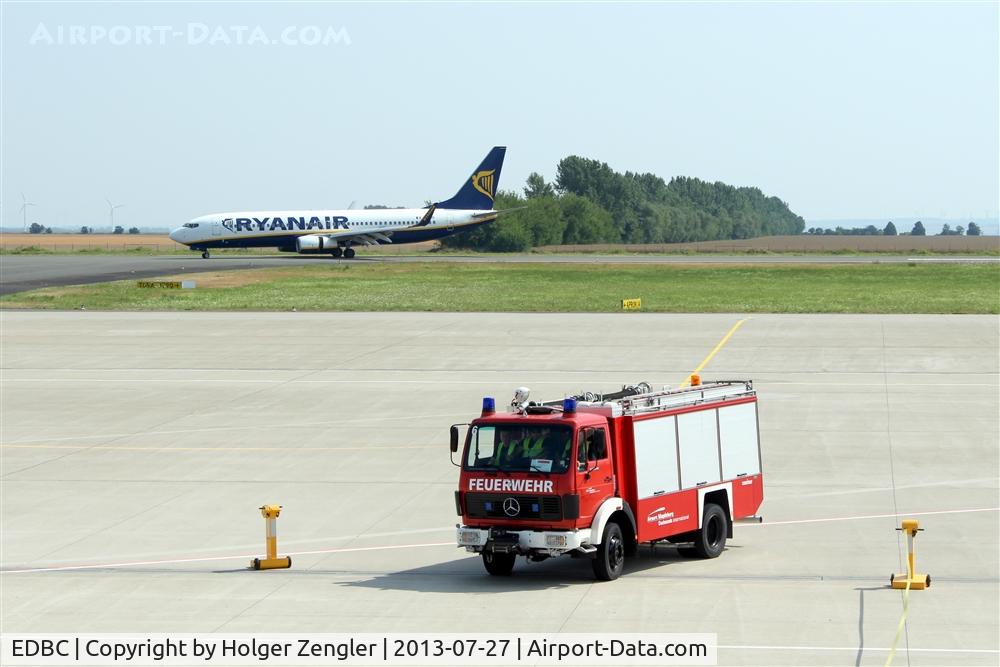 EDBC Airport - Airport´s fire engine on way to attendance point....