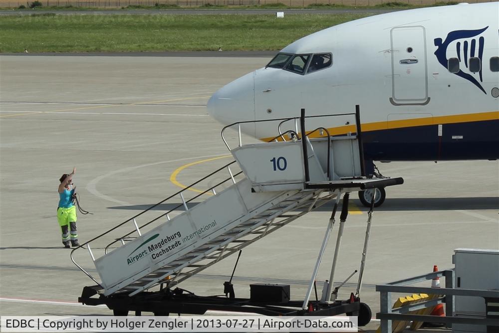 EDBC Airport - Plane is ready for take-off 