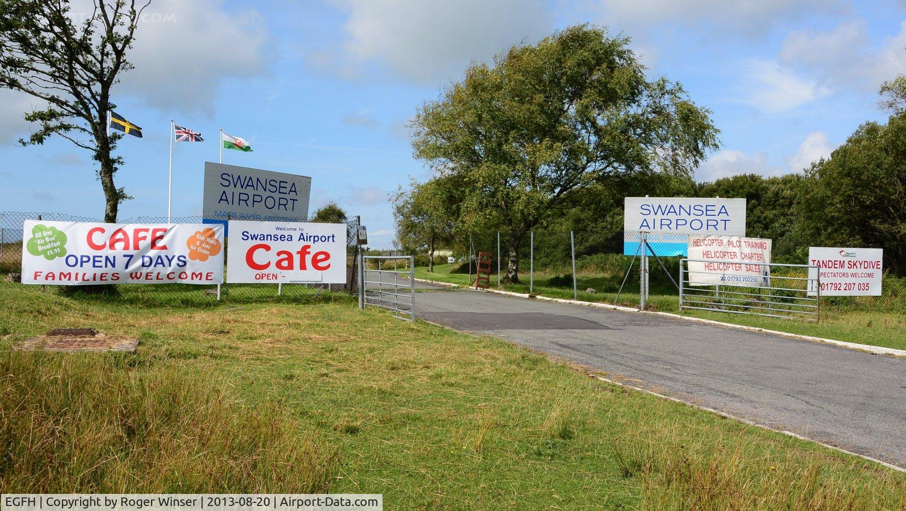 Swansea Airport, Swansea, Wales United Kingdom (EGFH) - Entrance to Swansea Airport.