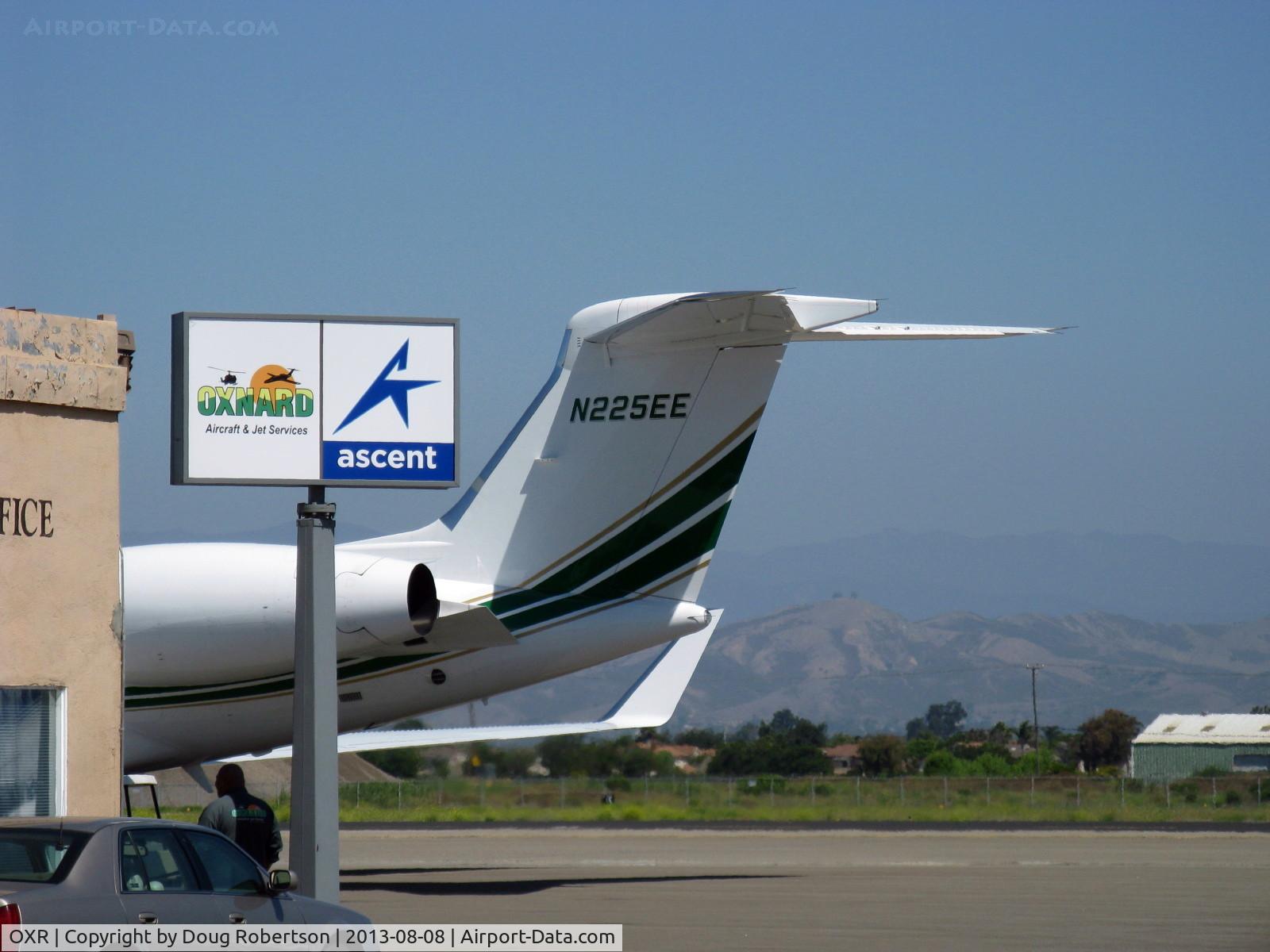 Oxnard Airport (OXR) - New signage at established FBO. Gulfstream Aerospace GULFSTREAM V N225EE beyond, which see in Aircraft section.
