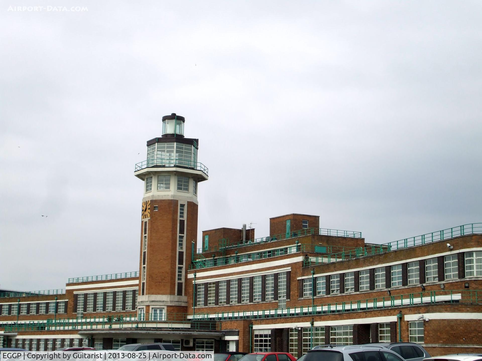 Liverpool John Lennon Airport, Liverpool, England United Kingdom (EGGP) - This is the old terminal building and tower at Liverpool Speke Airport