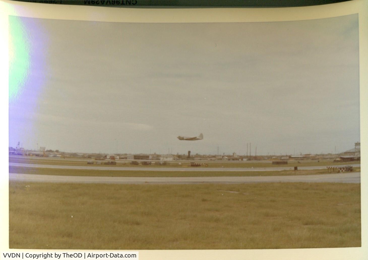 Da Nang International Airport, Da Nang Viet Nam (VVDN) - Air America C-46 Taking off at Da Nang. Probably taking a load of food to the 