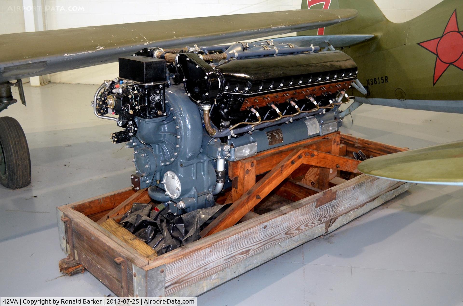 Virginia Beach Airport (42VA) - Allison V-1710-117 for a P-63C Kingcobra at the Military Aviation Museum, Pungo, VA