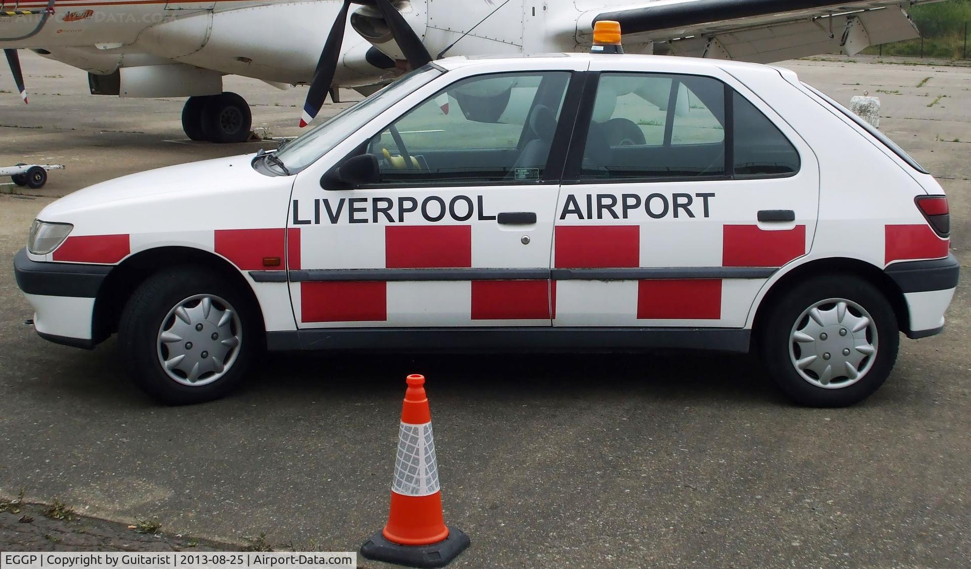 Liverpool John Lennon Airport, Liverpool, England United Kingdom (EGGP) - An old emergency/security vehicle at the old Liverpool Speke Airport