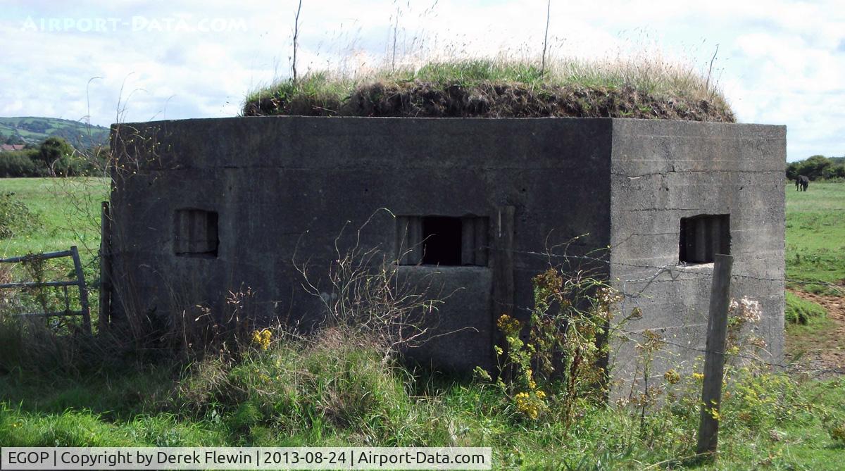 EGOP Airport - Pentagonal pillbox, Air Ministry design rarely seen except on or near to Airfields. Installed to protect both the Royal Ordinance Factory Pembrey and RAF Pembrey.