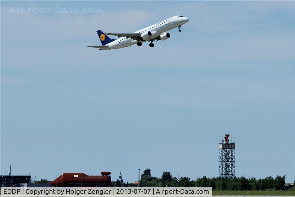 Leipzig/Halle Airport, Leipzig/Halle Germany (EDDP) - Northbound view from gate 62 with outbound traffic on rwy 08L....