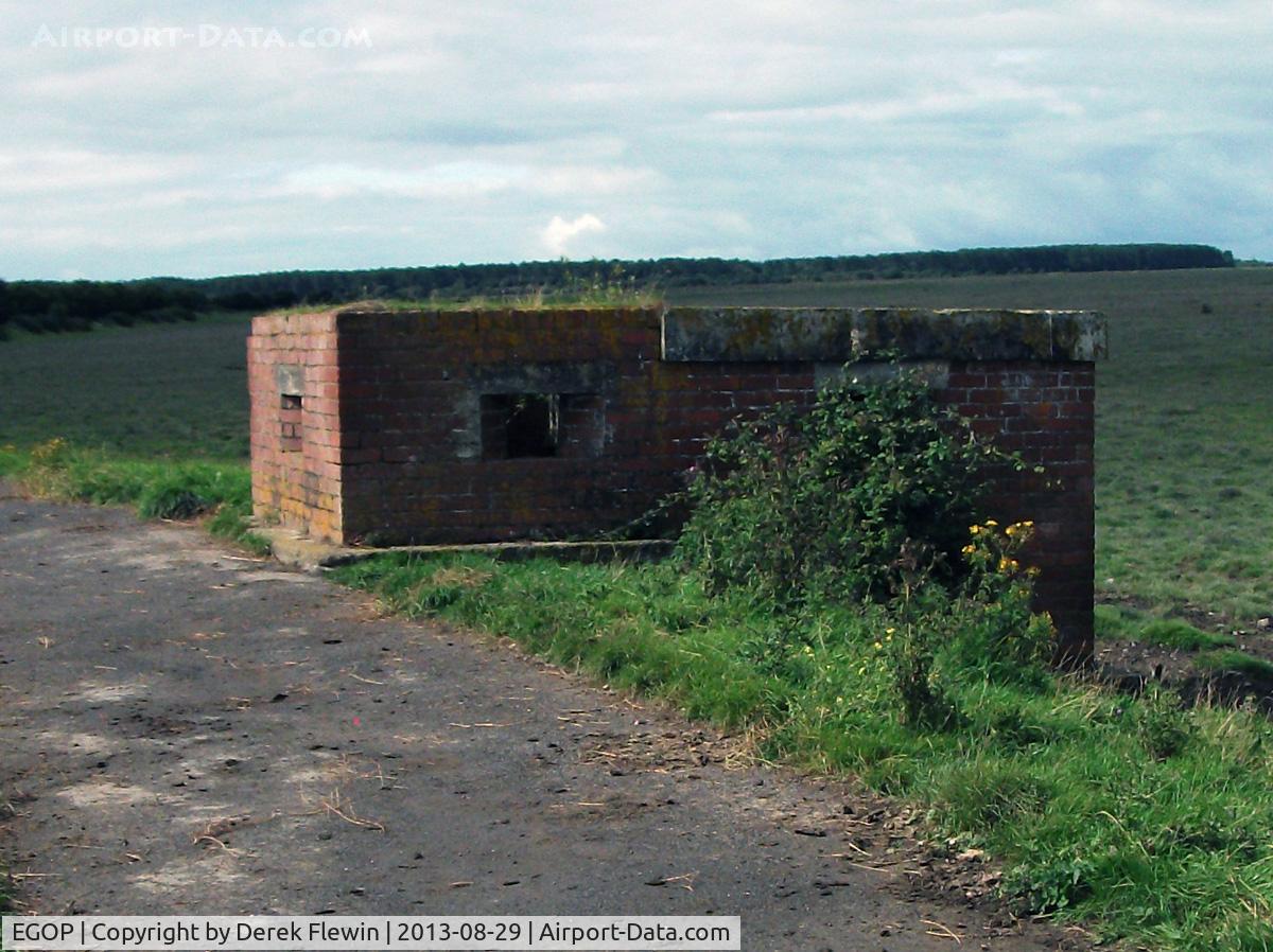 EGOP Airport - Type 24 Pillbox installed to guard the runway 22 threshold.