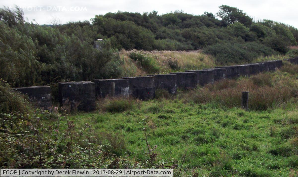 EGOP Airport - Concrete anti-tank obstacles protecting Carmarthenshire from an attack by a German landing in 1940/41.