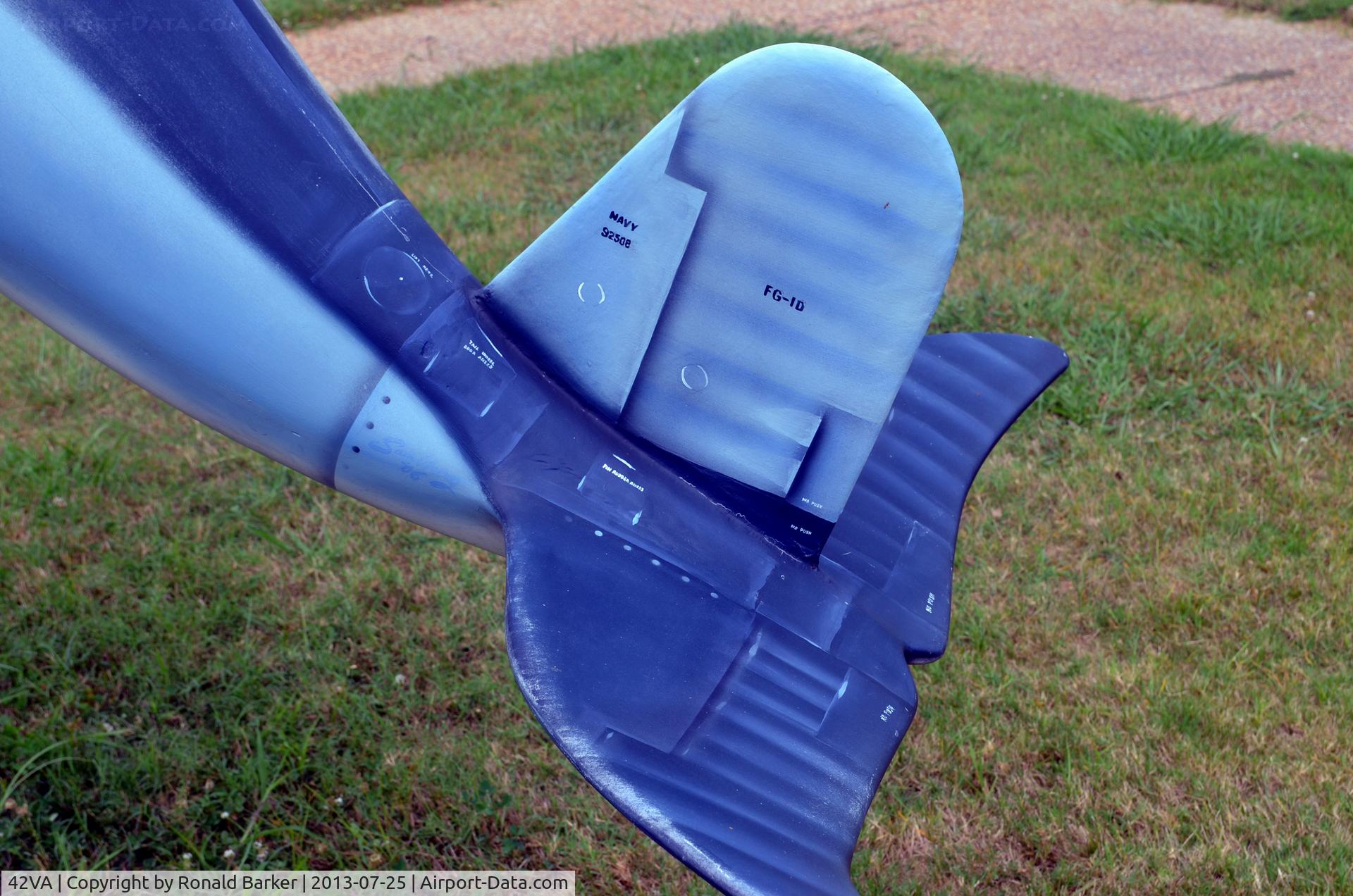 Virginia Beach Airport (42VA) - Dolphin gate guard,Marked as FG-1D, BU 92518, Military Aviation Museum, Pungo, VA  