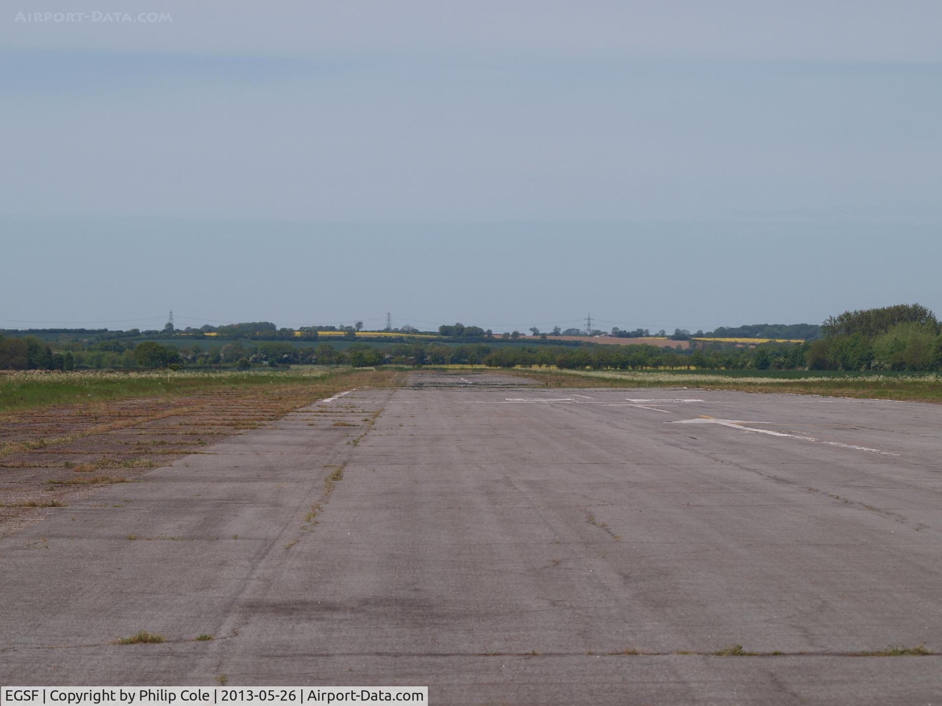 Peterborough Business Airport, Peterborough, England United Kingdom (EGSF) - Looking down the Runway at Peterborough/ Conington