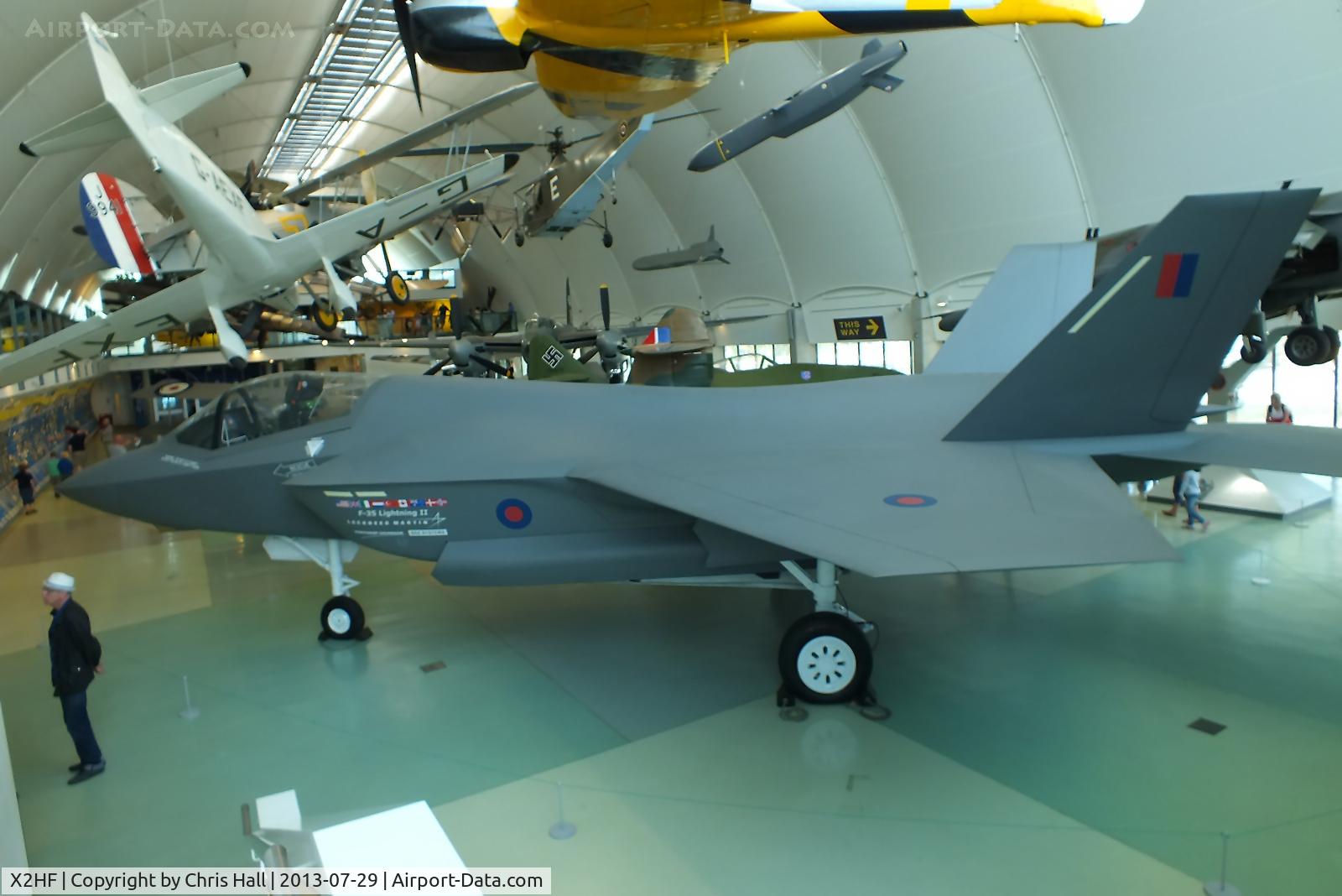 X2HF Airport - full size model of the Lockheed Martin F-35 Lightning II on display at the RAF Museum Hendon