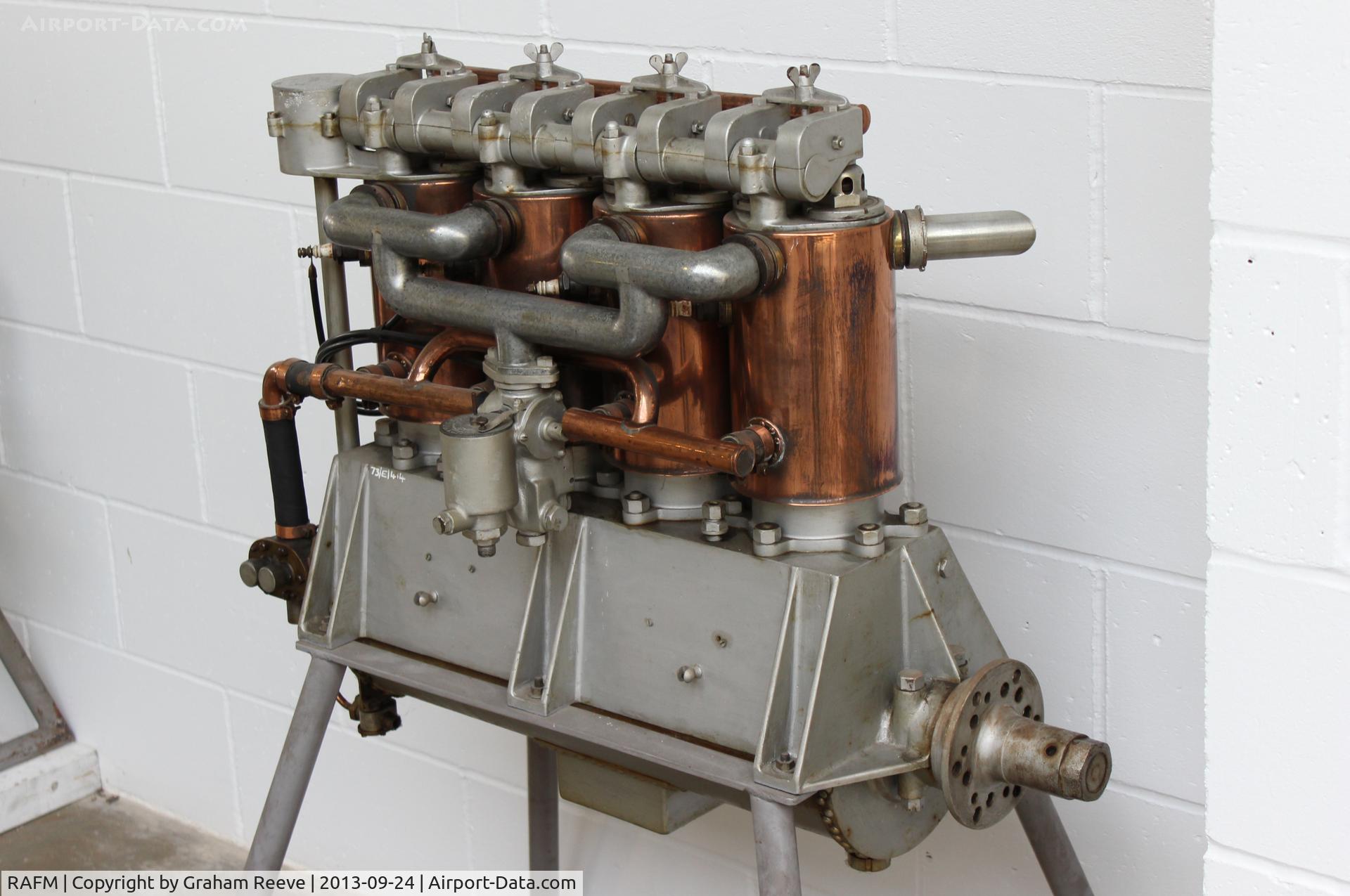 RAFM Airport - Green C-4 aero engine. 32/35 hp. On display at the RAF Museum, Hendon. 
