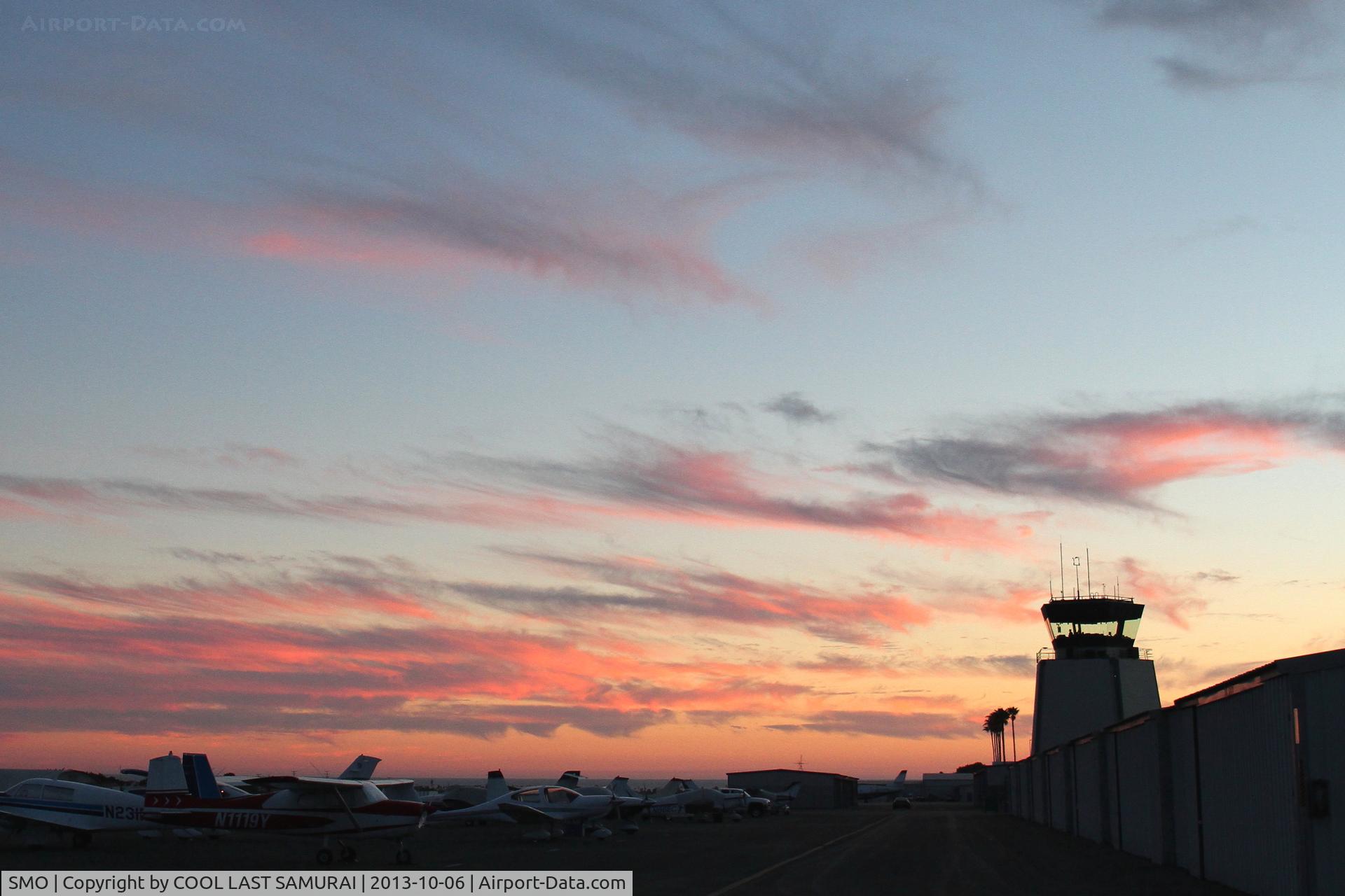 Santa Monica Municipal Airport (SMO) - A view from the upper North parking