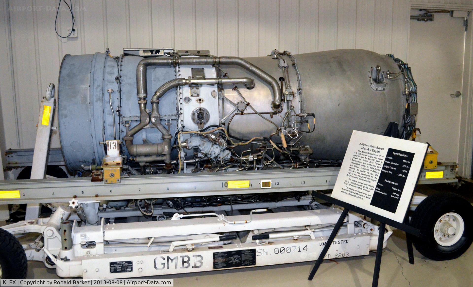 Blue Grass Airport (LEX) - TF41-41-A-2 jet engine - Aviation Museum of KY