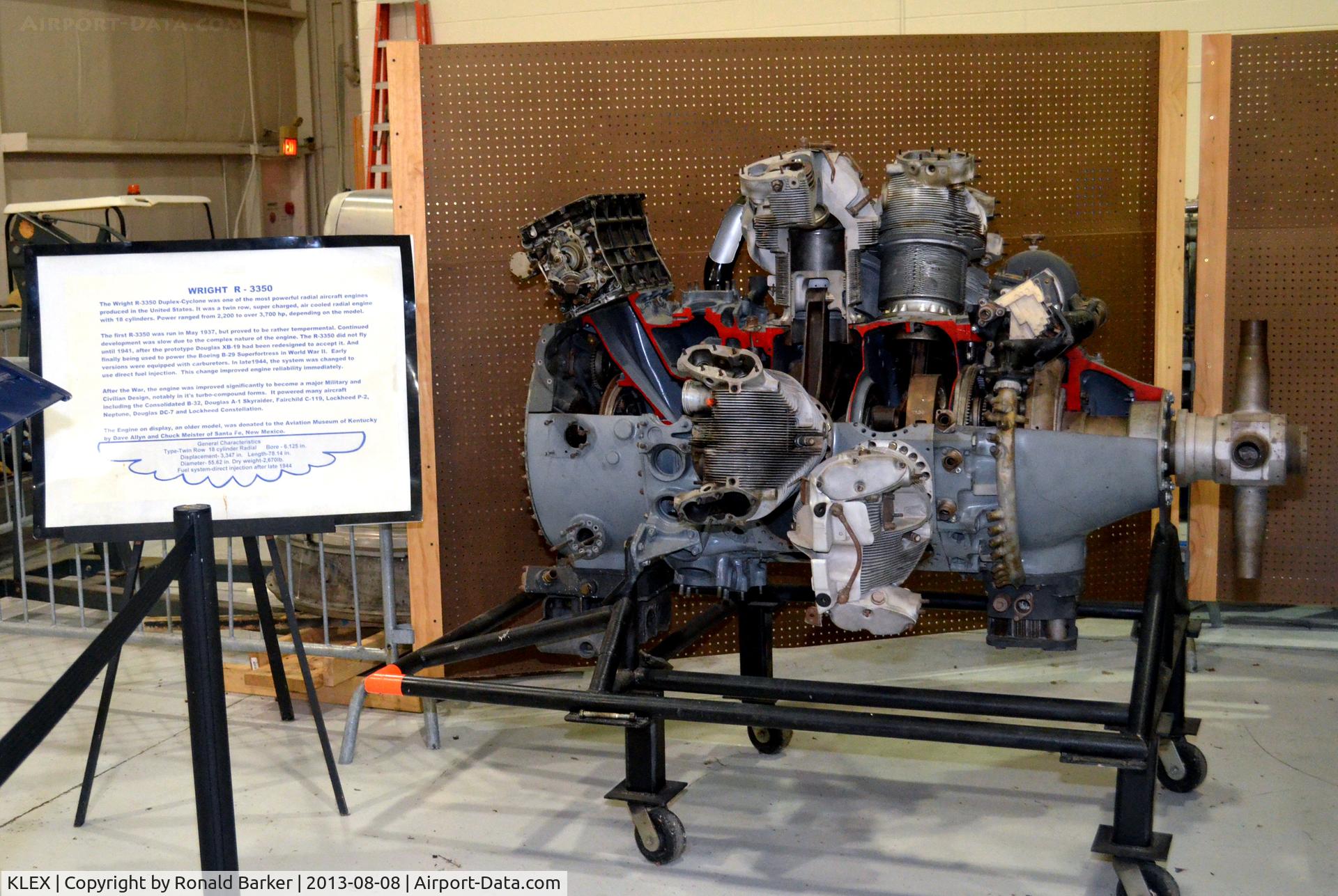 Blue Grass Airport (LEX) - Wright 3350 engine at the Aviation Museum of KY