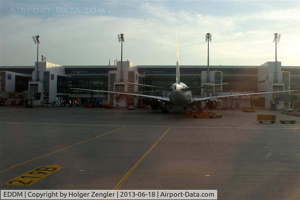 Munich International Airport (Franz Josef Strauß International Airport), Munich Germany (EDDM) - View to stand 219....