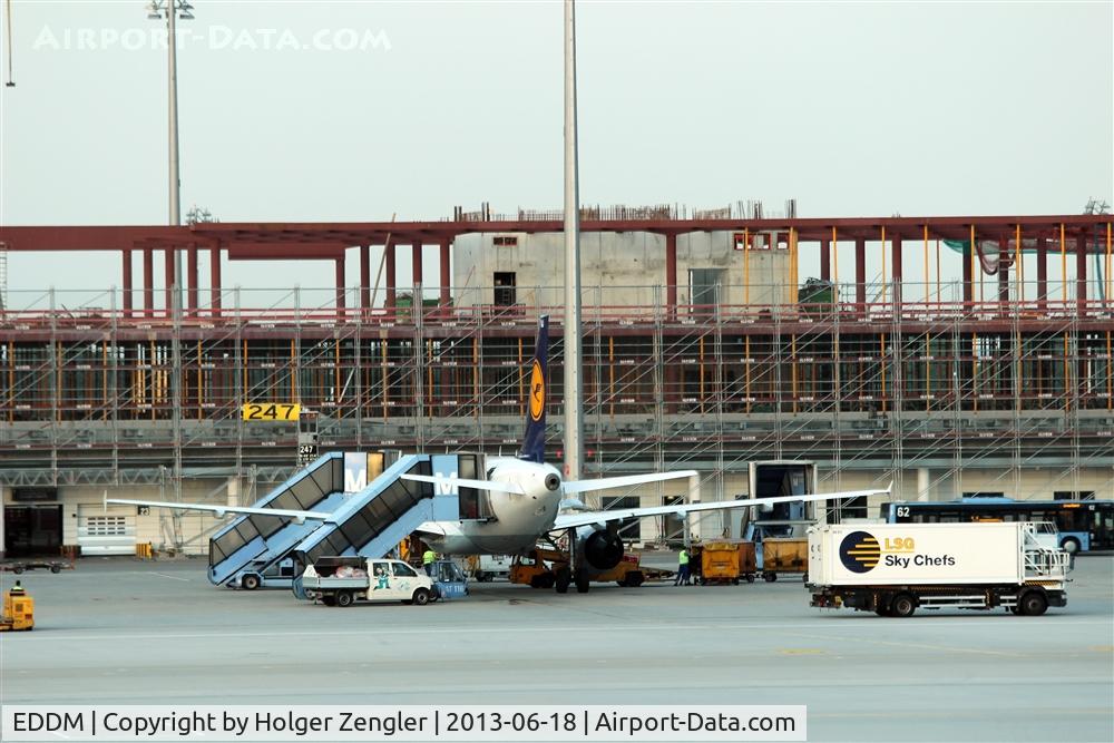 Munich International Airport (Franz Josef Strauß International Airport), Munich Germany (EDDM) - Snapshot of new Terminal´s construction progress in Summer 2013