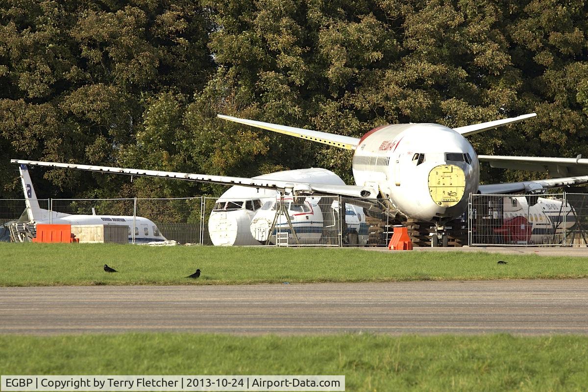 Kemble Airport, Kemble, England United Kingdom (EGBP) - Scrapping area at Kemble covers multi-aircraft types