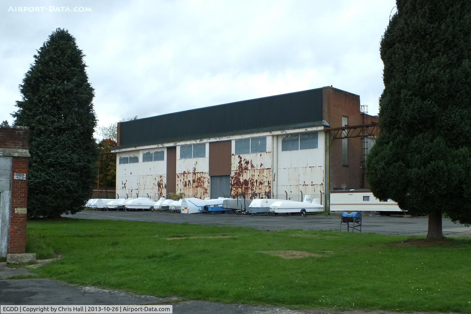 EGDD Airport - one of the two surviving A-type aircraft hangars at RAF Bicester