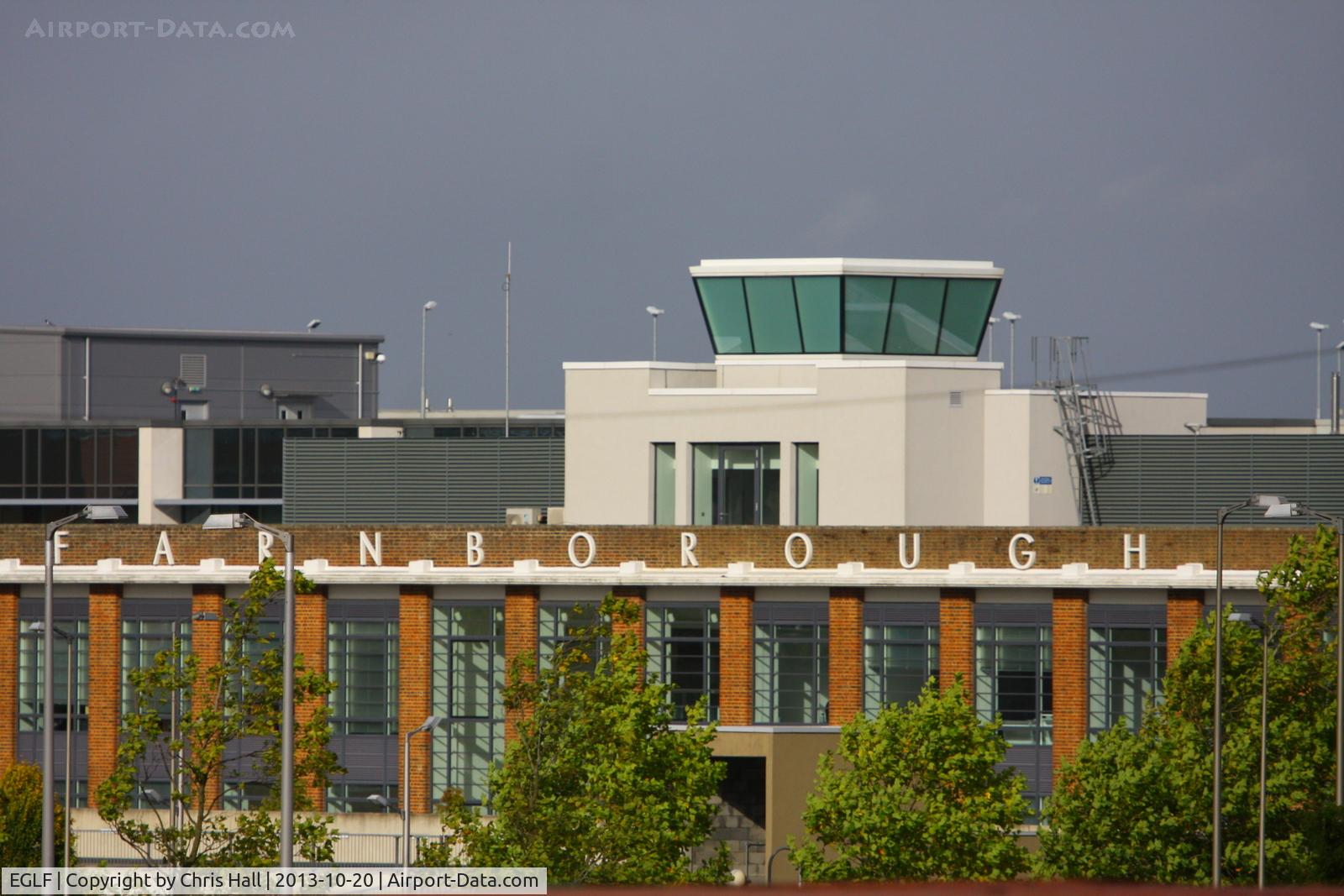 Farnborough Airfield Airport, Farnborough, England United Kingdom (EGLF) - the former Farnborough Airport terminal and Tower, now part of the Farnborough Business Park