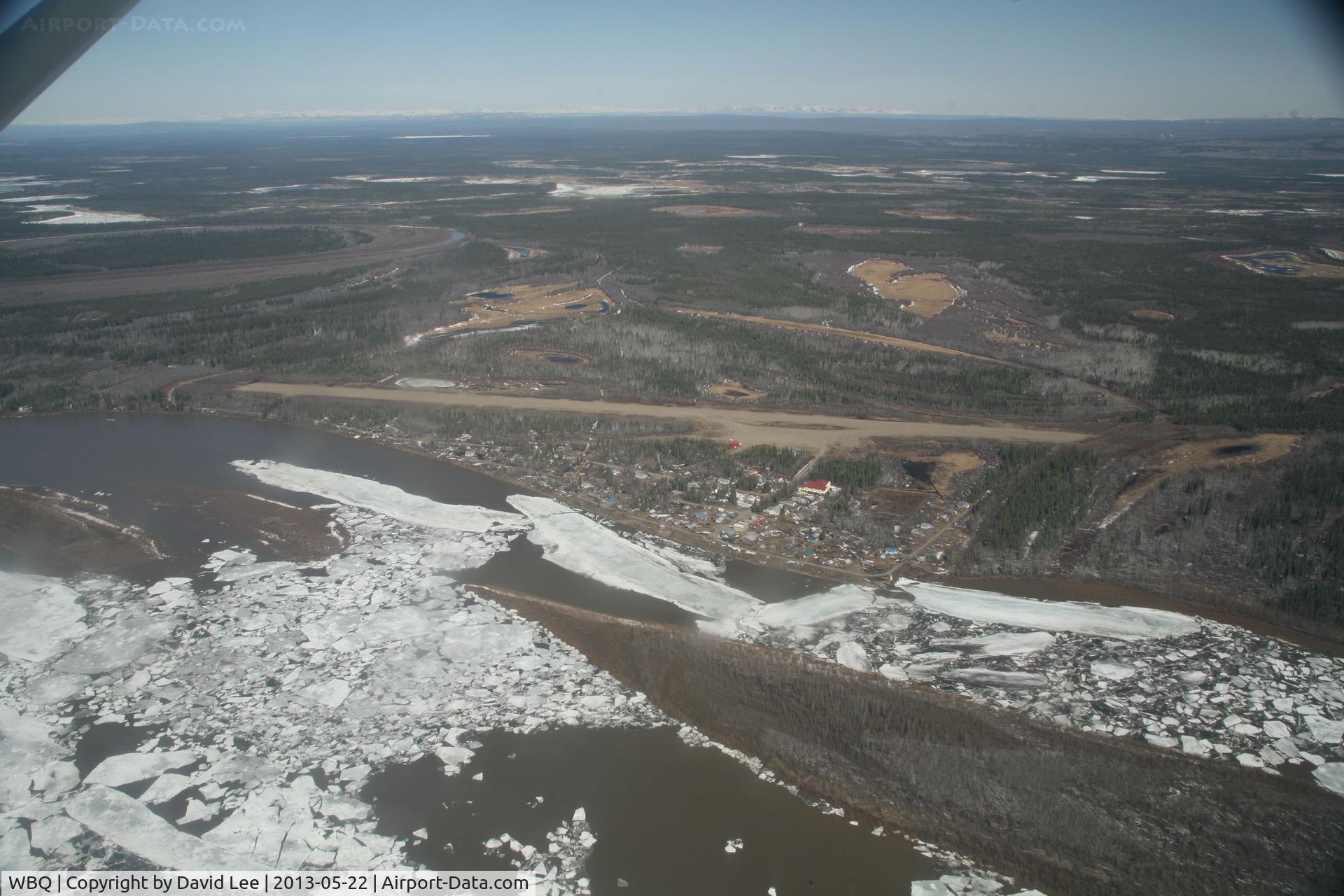 Beaver Airport (WBQ) - Beaver, Alaska during breakup of Yukon River.  Taken from Wright Air N4637U piloted by Dave Lorring.