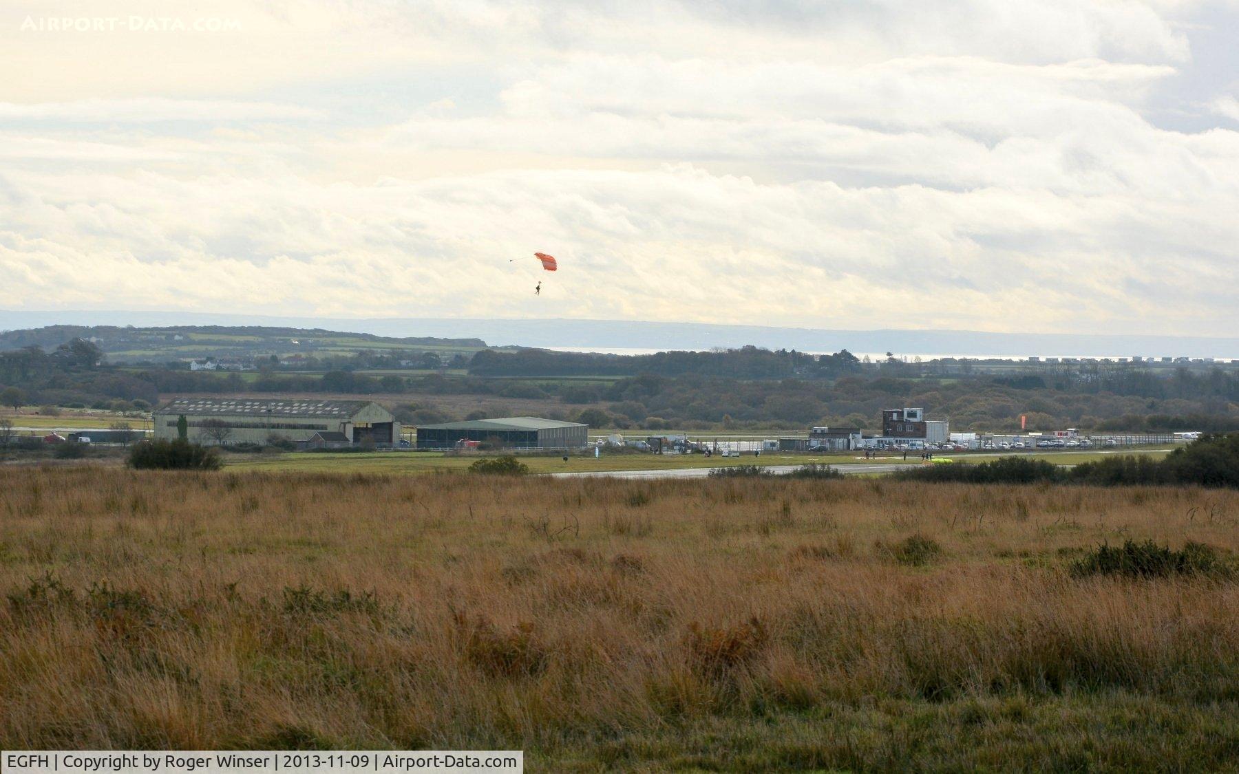 Swansea Airport, Swansea, Wales United Kingdom (EGFH) - Swansea Airport viewed from the north.