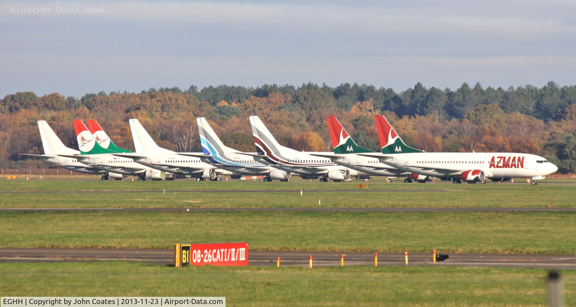 Bournemouth Airport, Bournemouth, England United Kingdom (EGHH) - Line up of 