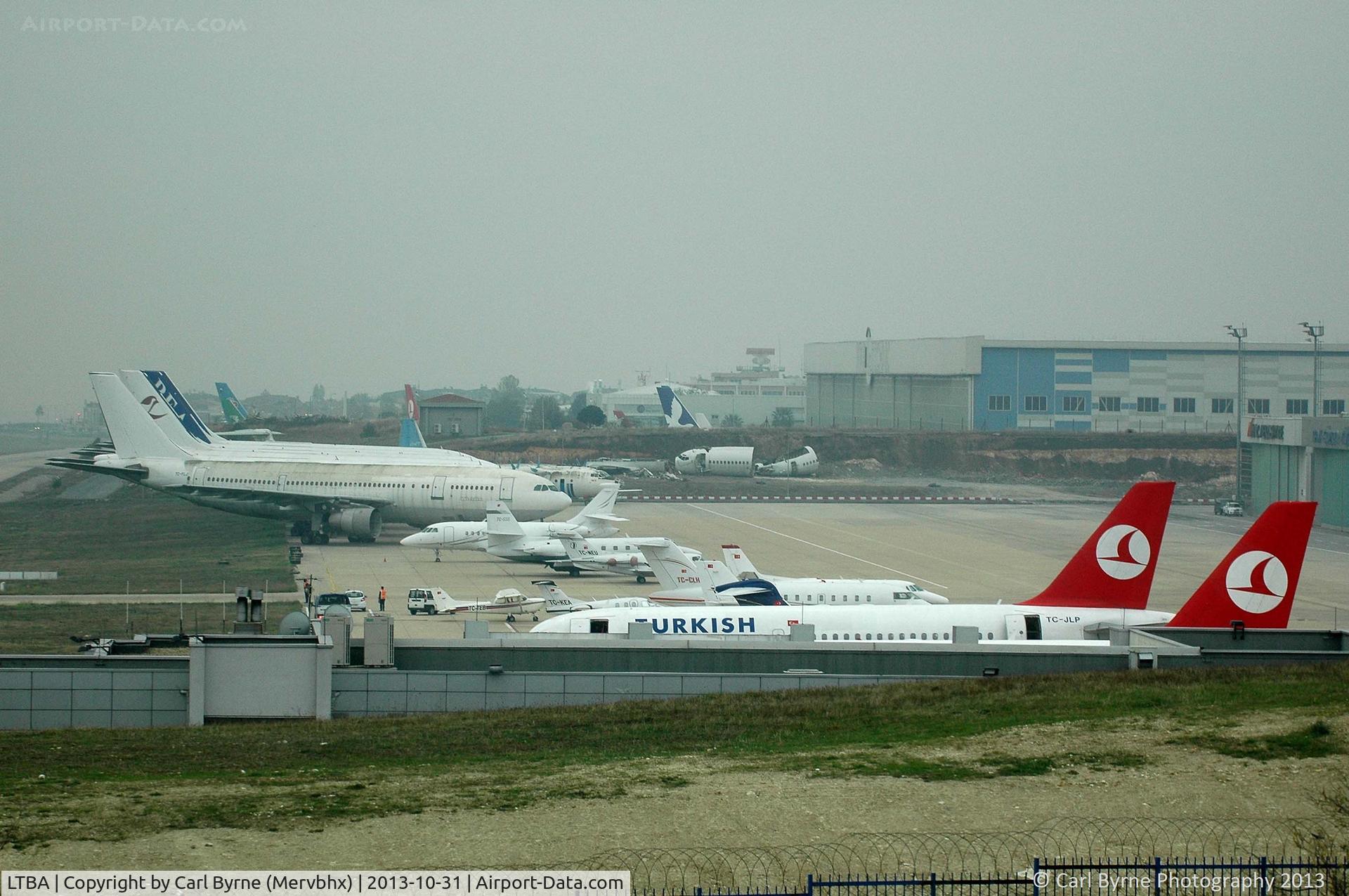 Istanbul Atatürk International Airport, Istanbul Turkey (LTBA) - Taken through glass from the Radisson Blu hotel.