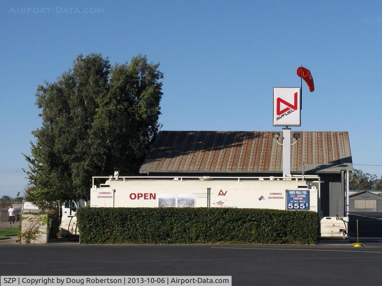Santa Paula Airport (SZP) - Self-service 100LL Fuel Dock, dual pump-stations, note price/gallon