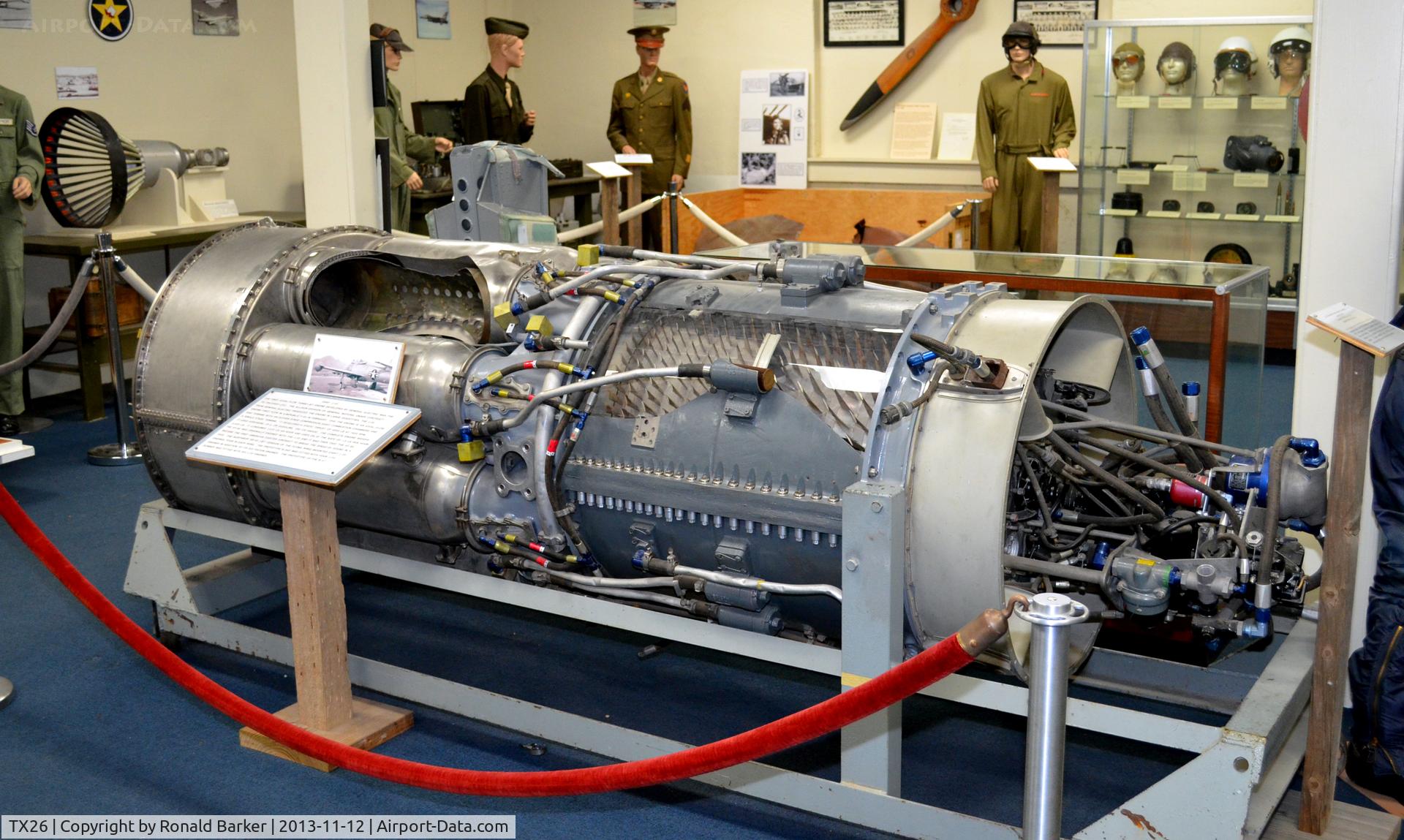 Mabry Ahp /ng/ Heliport (TX26) - Allison J-35 engine, Texas Military Museum, Camp Mabry, TX