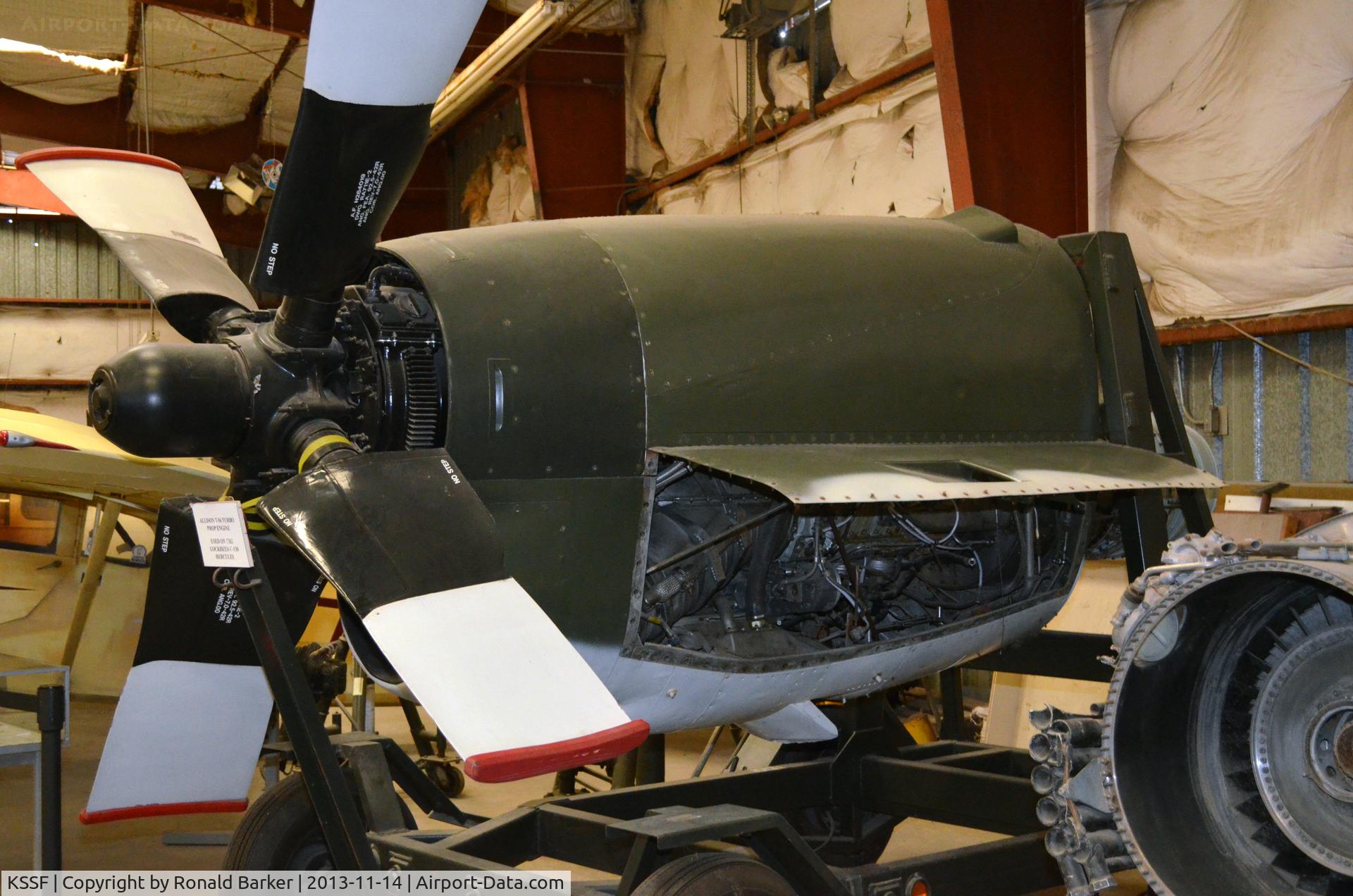 Stinson Municipal Airport (SSF) - Allison T-56 engine for C-130  at the Texas Air Museum