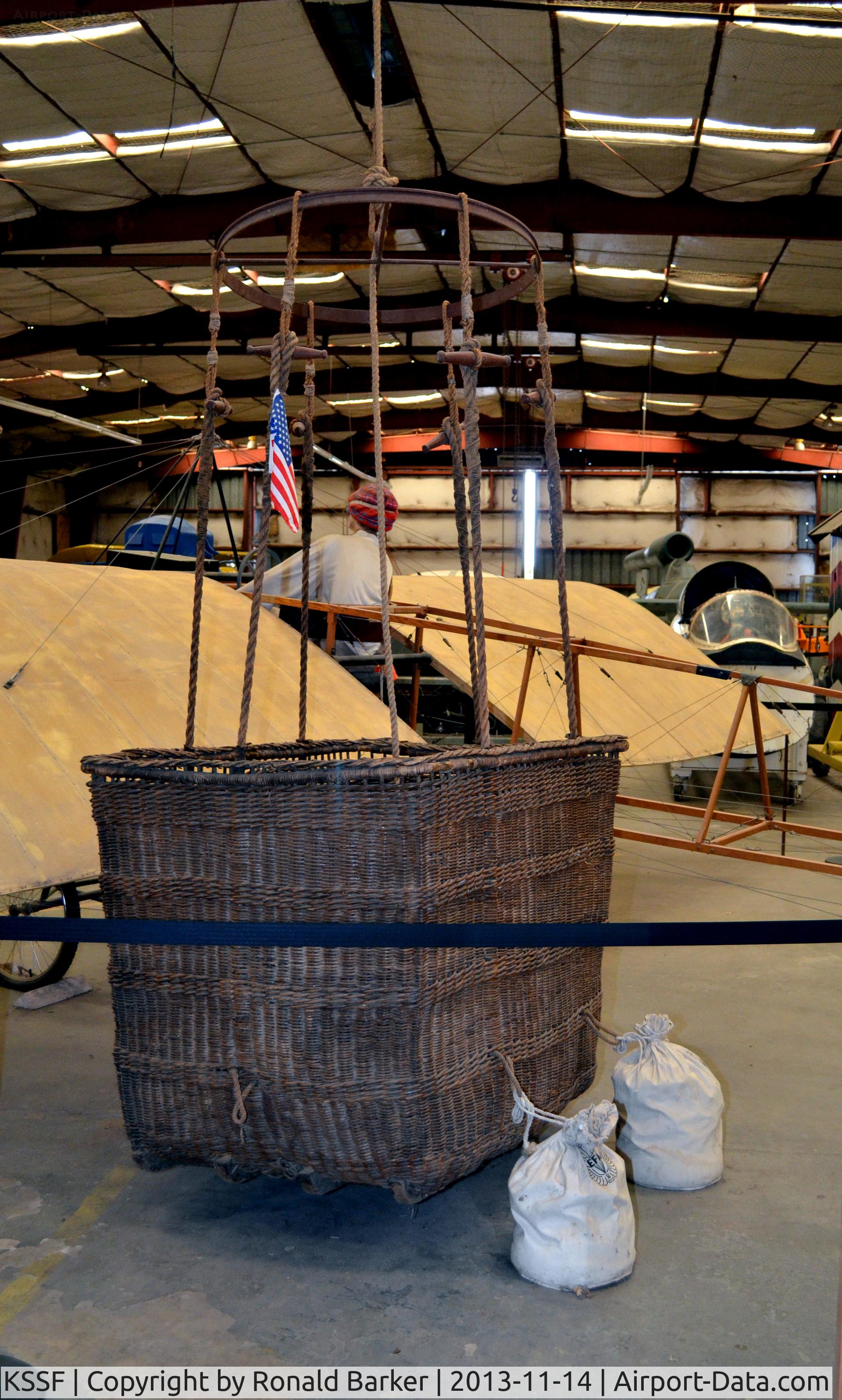 Stinson Municipal Airport (SSF) - Old balloon gondola on display at the Texas Air Museum 