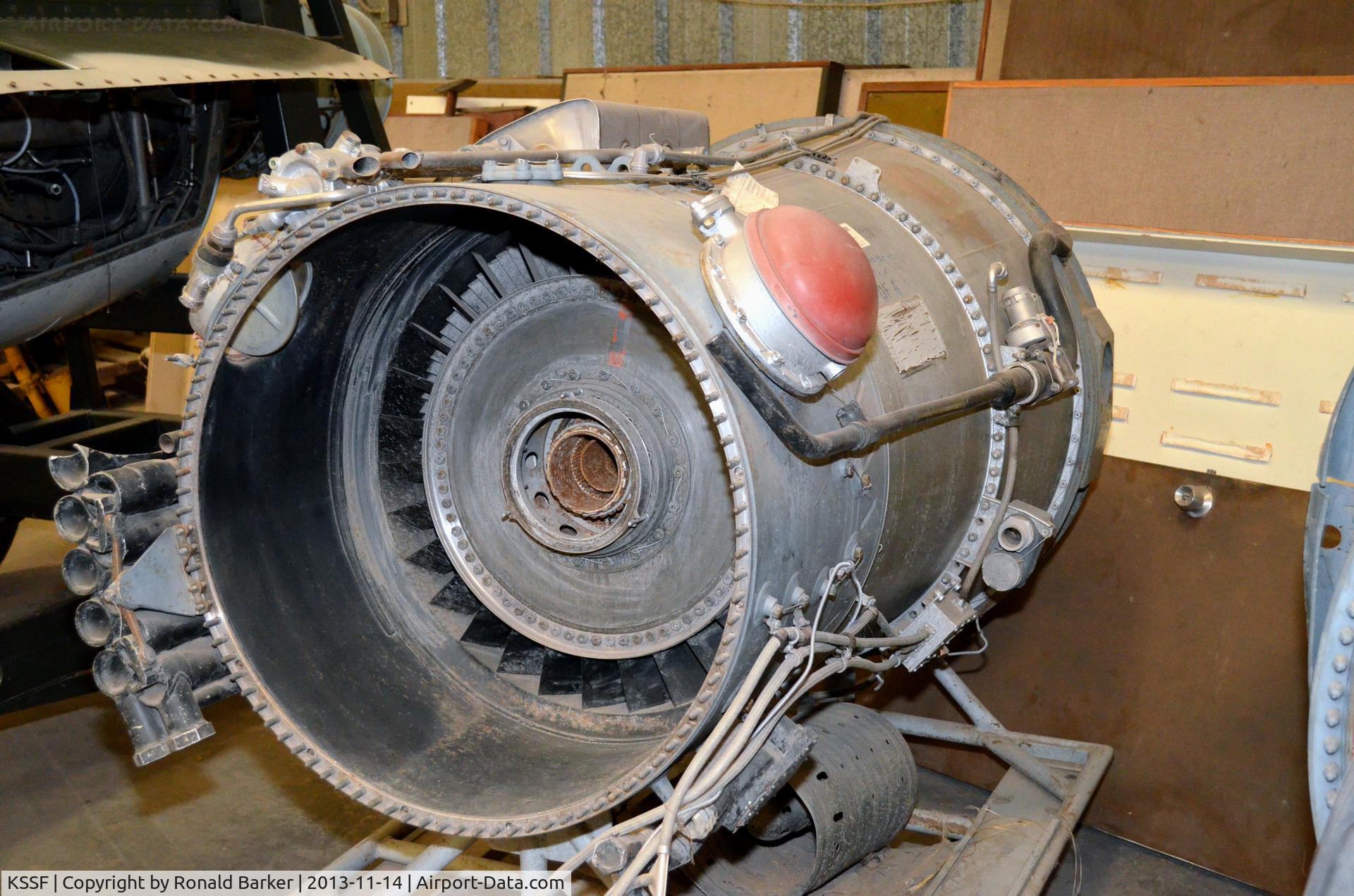 Stinson Municipal Airport (SSF) - Pratt and Whitney J57 engine at the Texas Air Museum