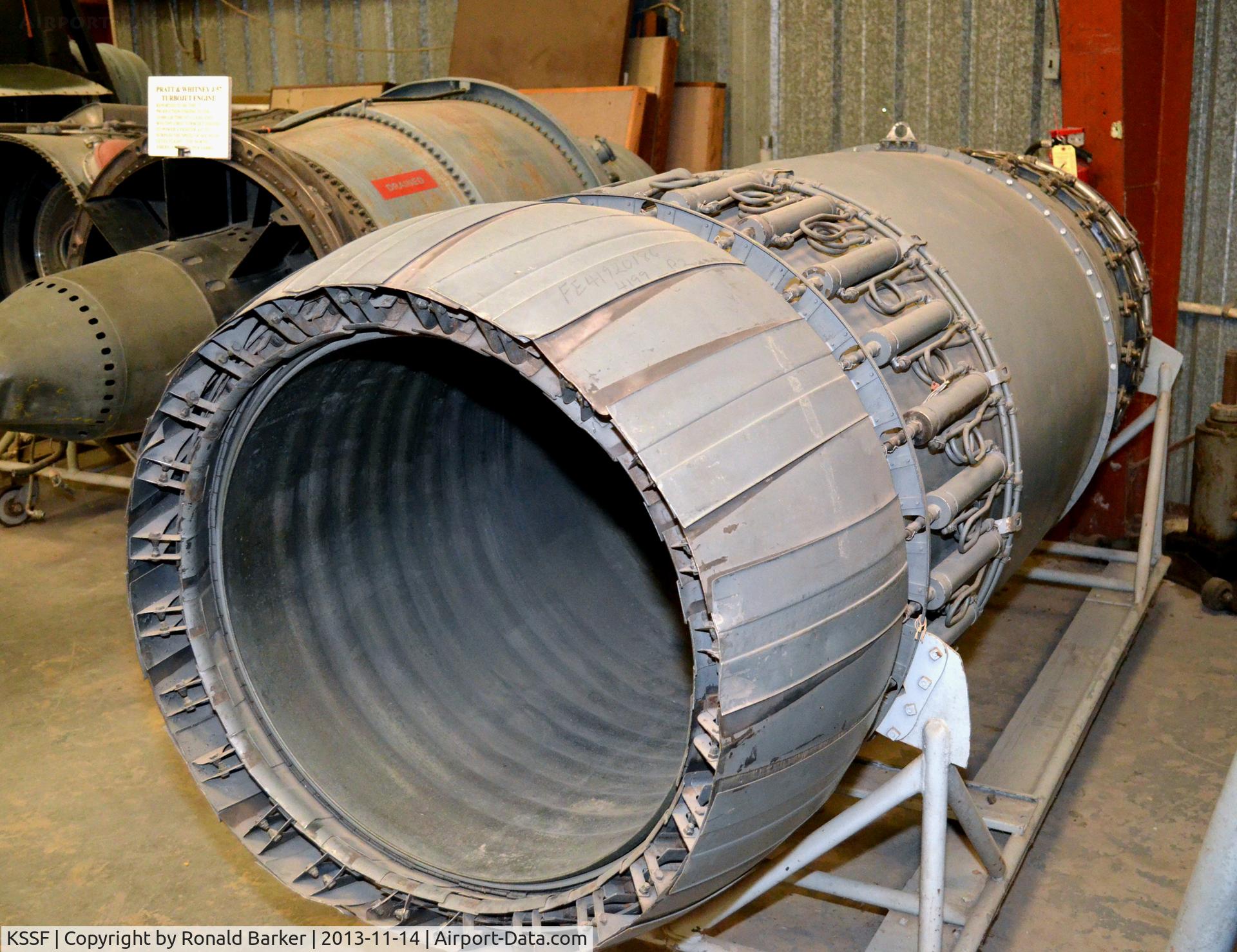 Stinson Municipal Airport (SSF) - Burner cans for Pratt and Whitney J57 engine at the Texas Air Museum