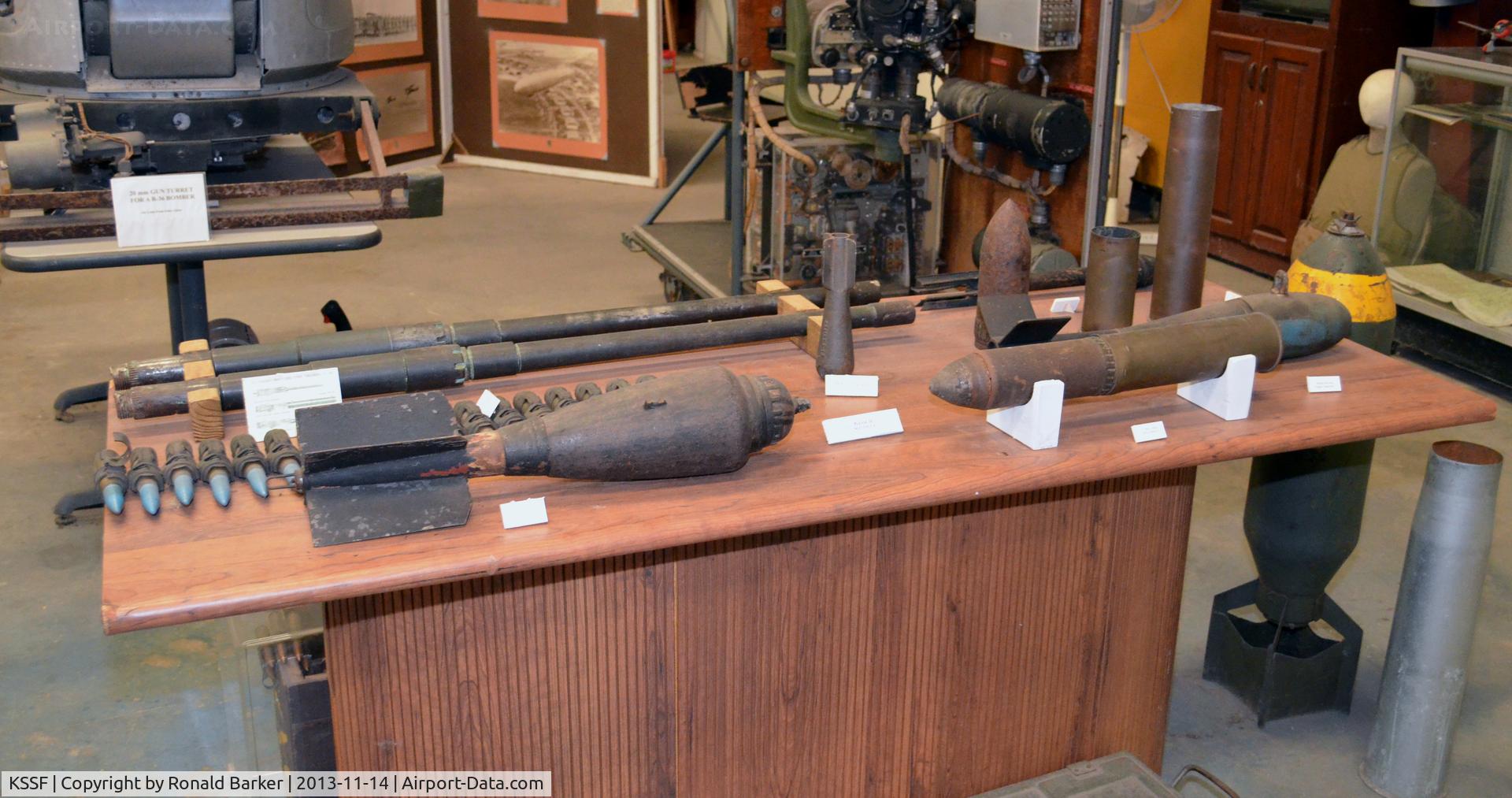 Stinson Municipal Airport (SSF) - Practice ordnance on display at the Texas Air Museum  