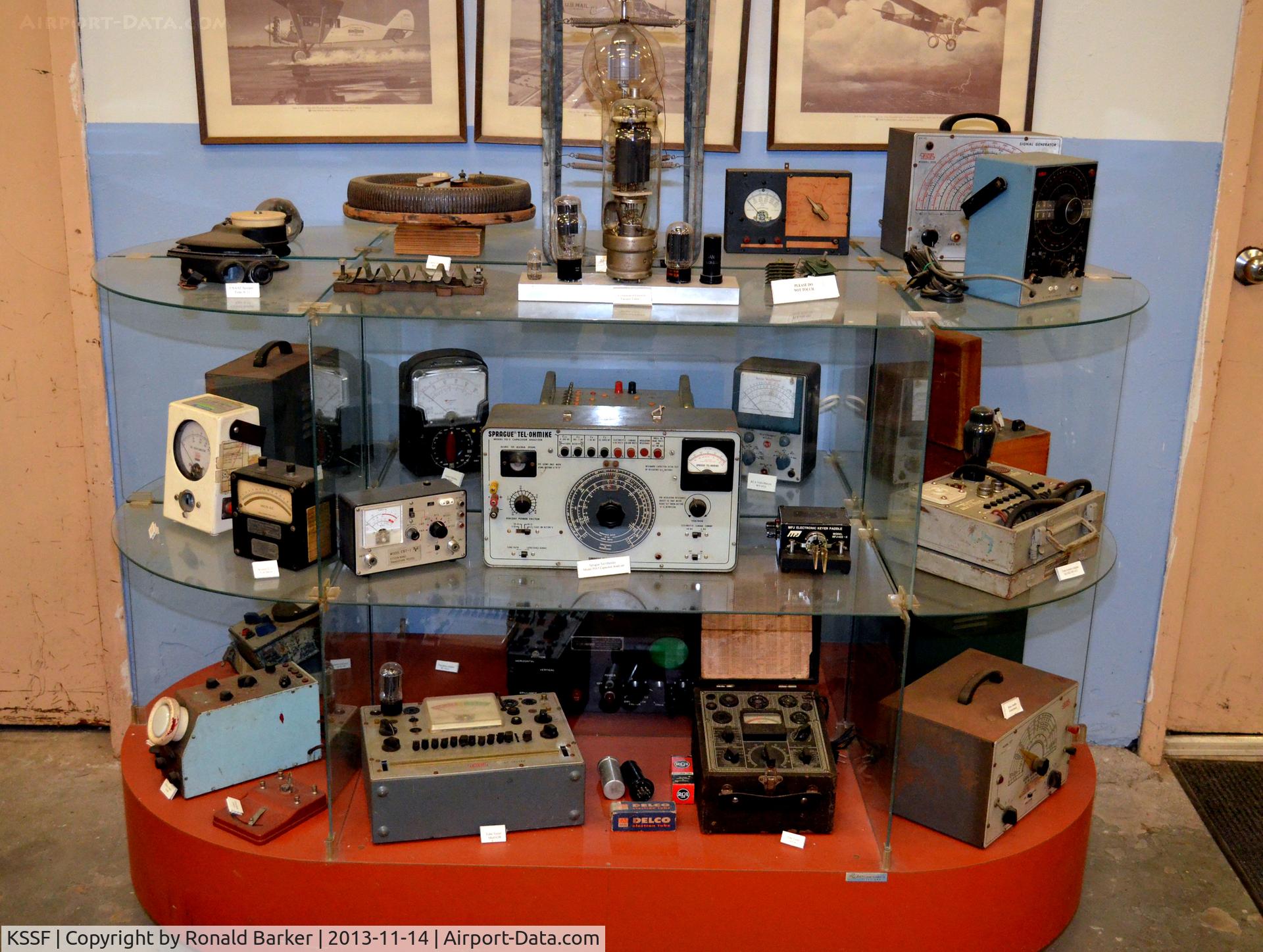 Stinson Municipal Airport (SSF) - Aircraft test equipment at the Texas Air Museum