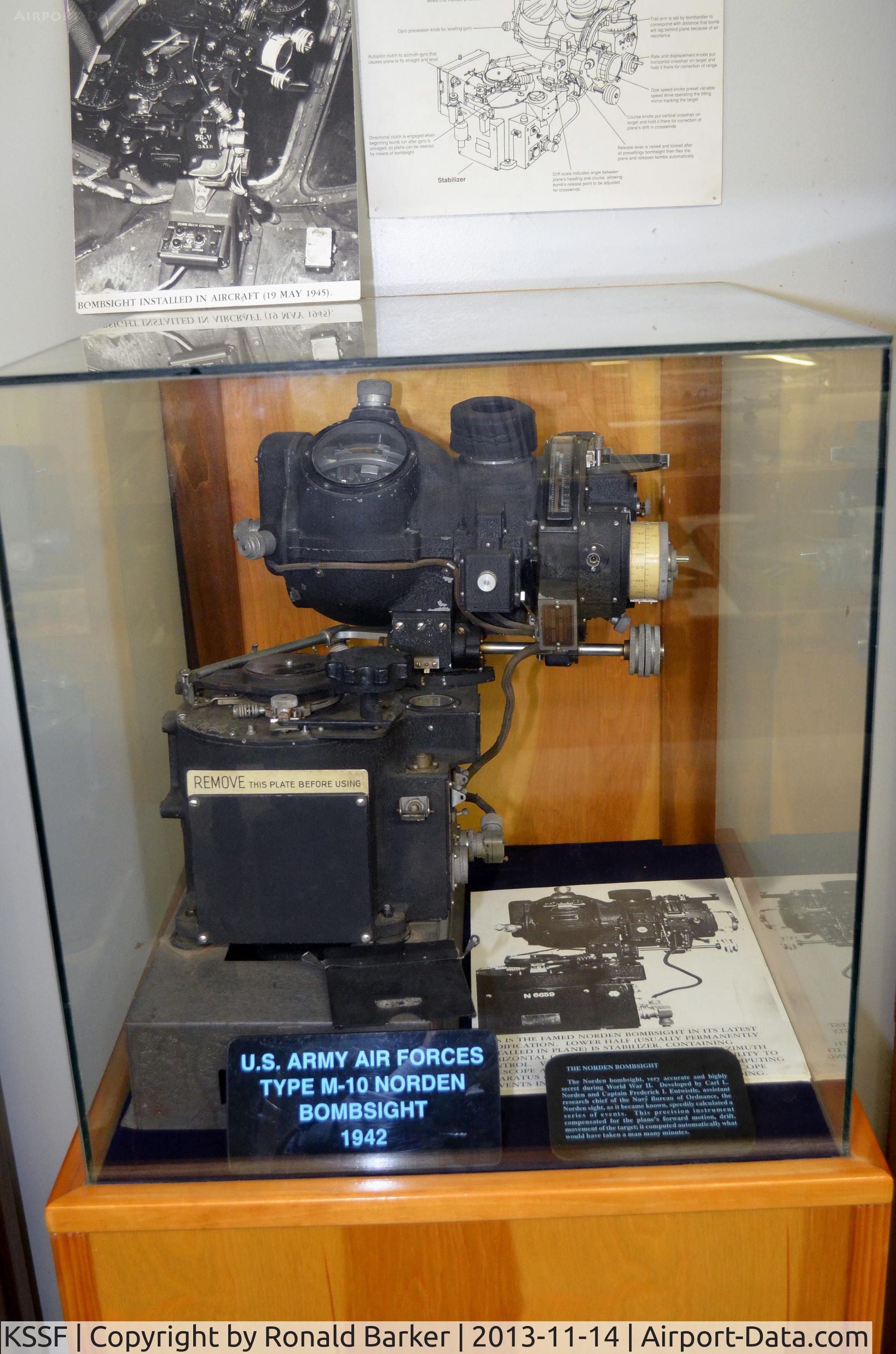 Stinson Municipal Airport (SSF) - M10 Norden Bomb Sight Texas Air Museum