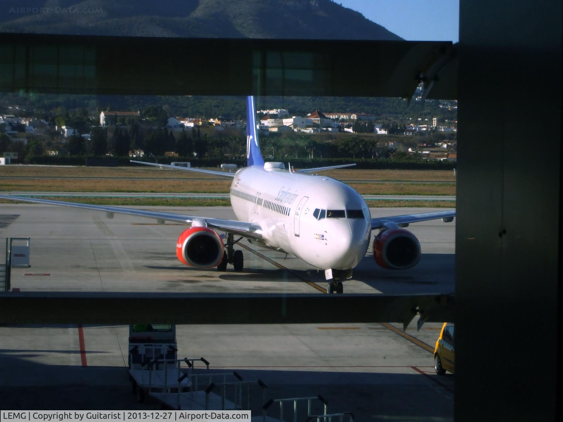 Málaga Airport, Málaga Spain (LEMG) - SAS 737 just about to park up